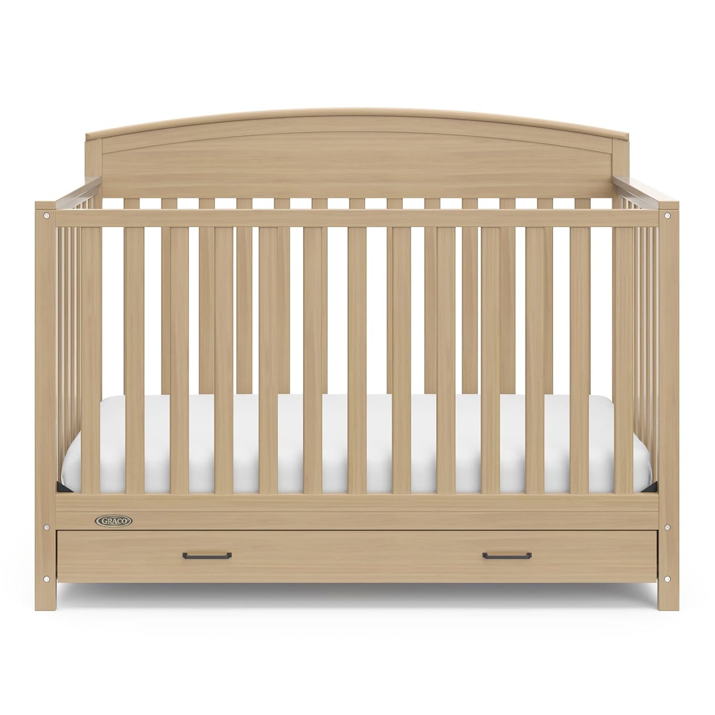 Graco Benton 5-In-1 Convertible Crib With Drawer (Driftwood) - Converts From Baby Crib To Toddler Bed, Daybed And Full-Size Bed, Fits Standard Full-Size Crib Mattress, Adjustable Mattress Support Base