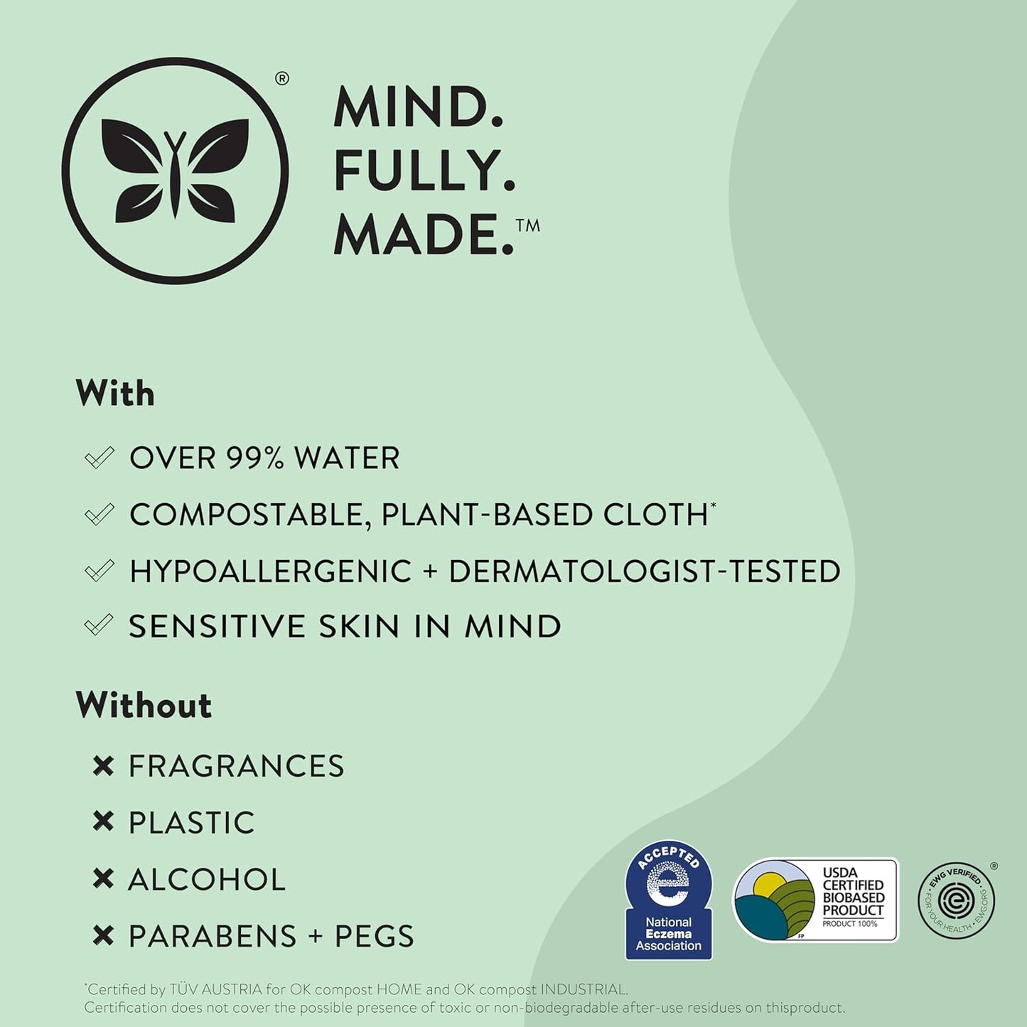 The Honest Company Clean Conscious Multi-Use Wipes | Hypoallergenic + Unscented for Sensitive Skin | Over 99% Water, Compostable, Plant Based, Baby Wipes | Geo Mood, 288 Count