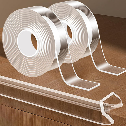 2Pack Baby Proofing Edge Protector for Baby,0.8in x 9.84ft,Clear Edge Protector Strip Sharp Edge Wrap Cover Tape,Corner Bumpers for Furniture,Crib Rail Covers for Teething