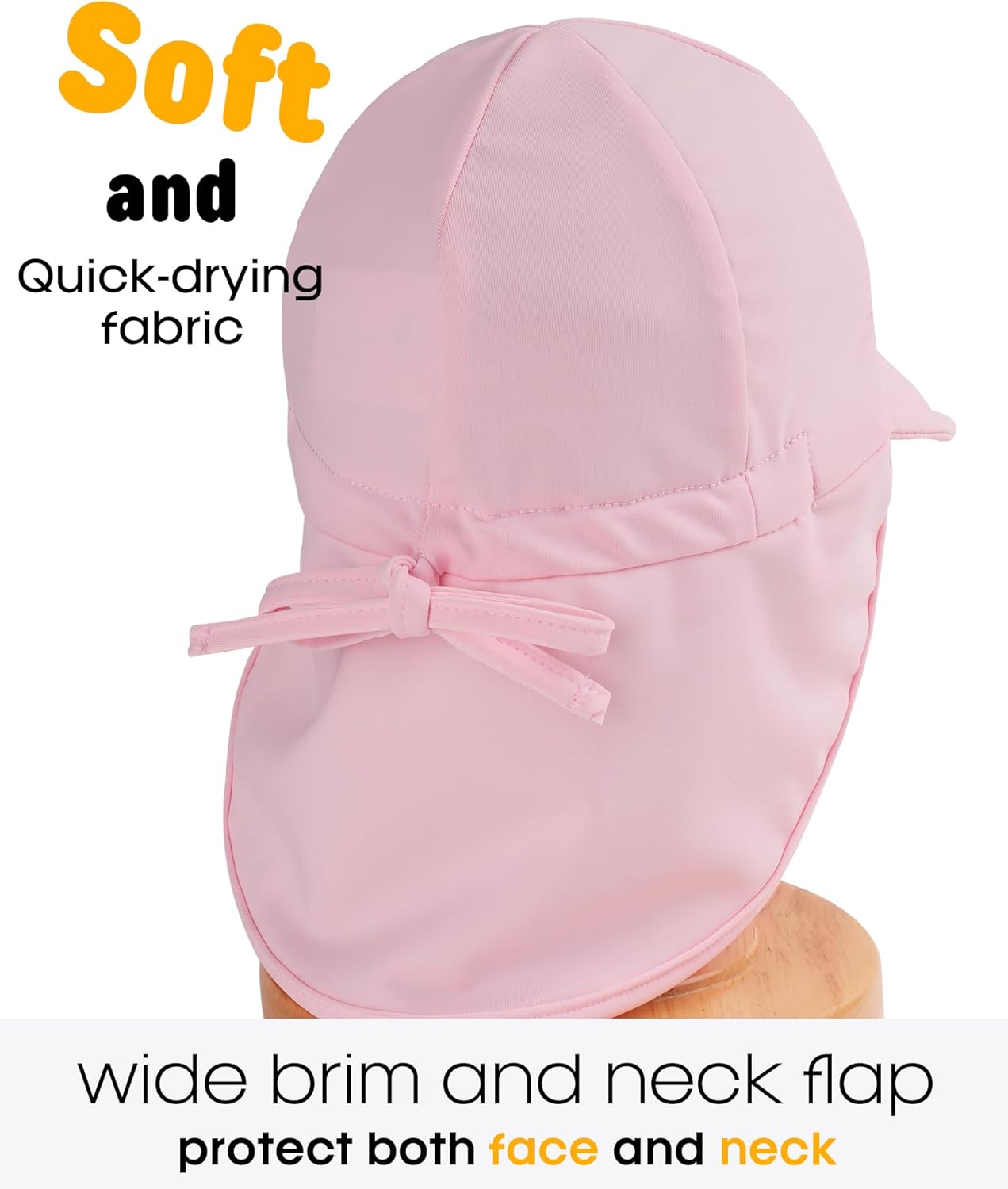 FURTALK Baby Sun Hat Summer Beach Hat UPF 50+ Adjustable Soft Baby Swim Hat with Neck Flap