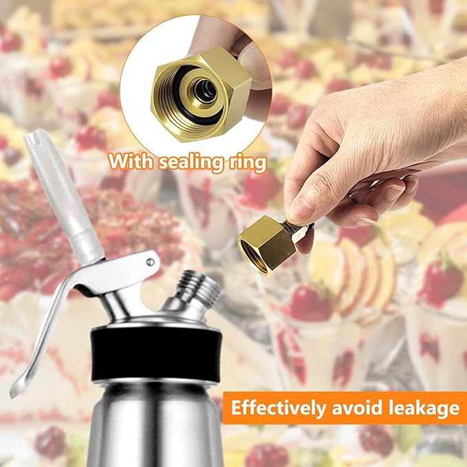 Whipped Cream Charger Pressure Regulator Valve, for 0.95L/580G Tank, for Pressure Regulator Tank & Hose Line on Dispenser