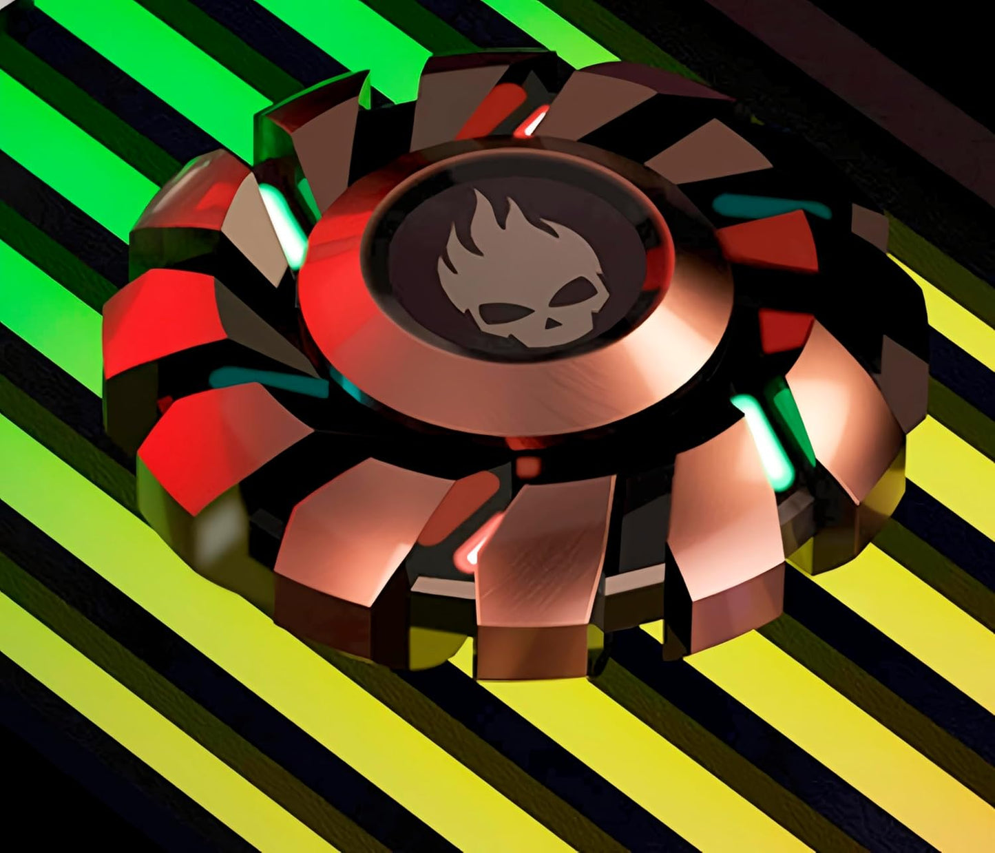 Metal Fidget Spinner High Speed and Silence Colorful Glowing, Cool Mechanical Gear Spinner, Anti-Anxiety and Stress Release for Kids and Adults