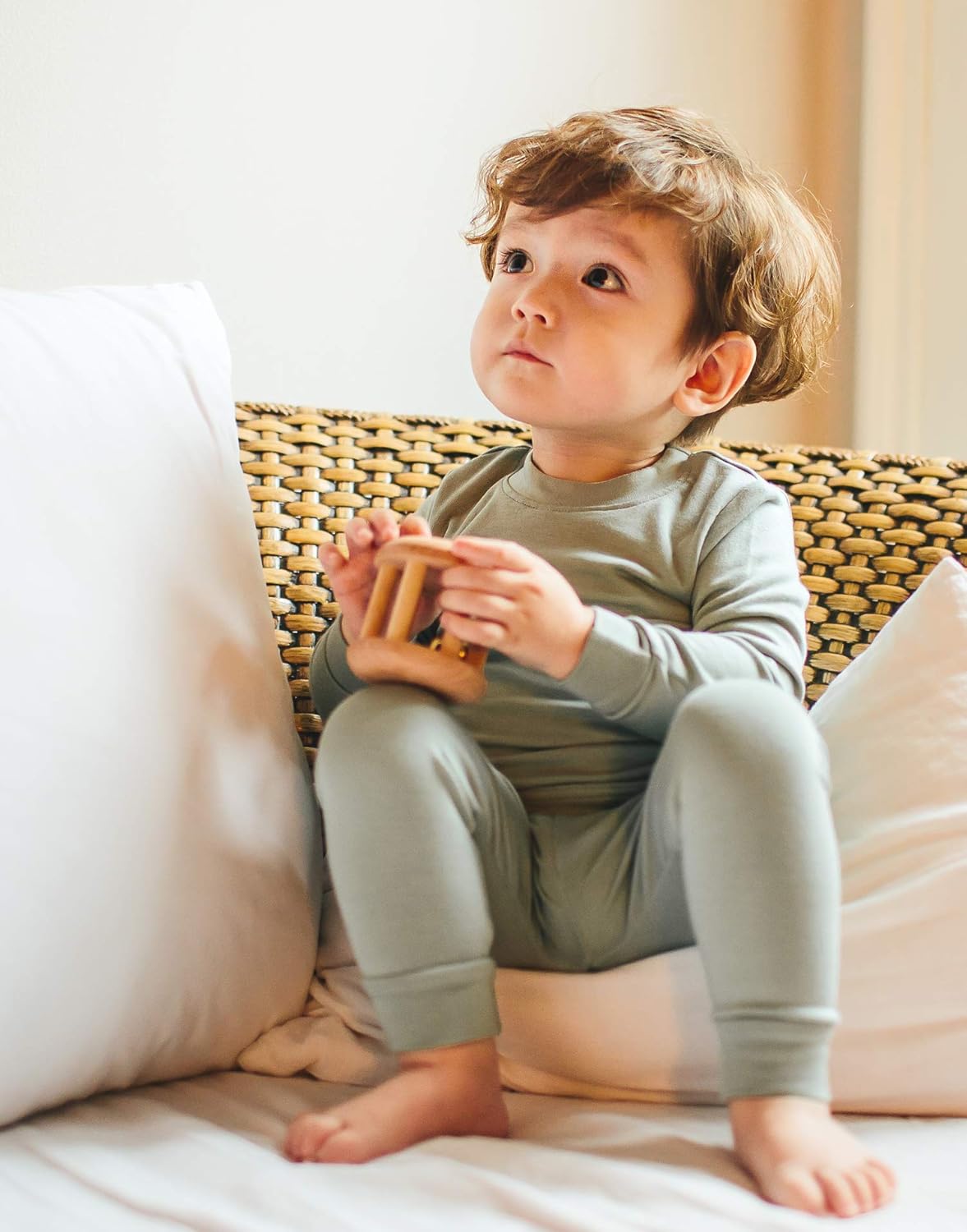 VAENAIT 6M-12Y Toddler Toddler Kids Toddler Girls Boys Soft Comfy Modal Tencel Solid Raglan Sleepwear Pajamas Pjs 2pcs Set