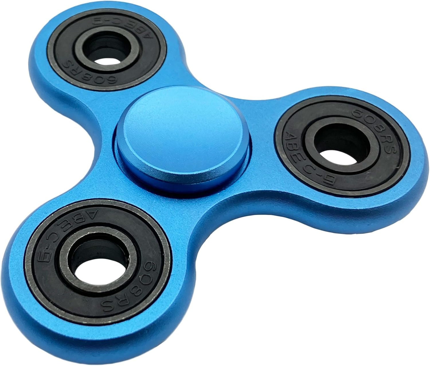 Fidget Spinners Toy Ultra Durable Stainless Steel Bearings High Speed 3-6 Min Spins Metal Material Hand Spinner ADHD Focus Anxiety Toys Stress Relief Reducer Fidget Spinner for Kids Adults Blue