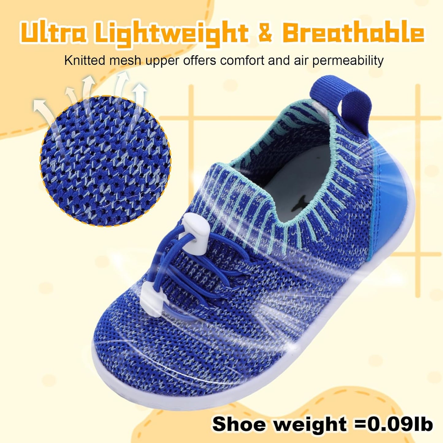 FEETCITY Baby Shoes Boys Girls First Walking Shoes Lightweight Infant Sneakers Slip On Shoe