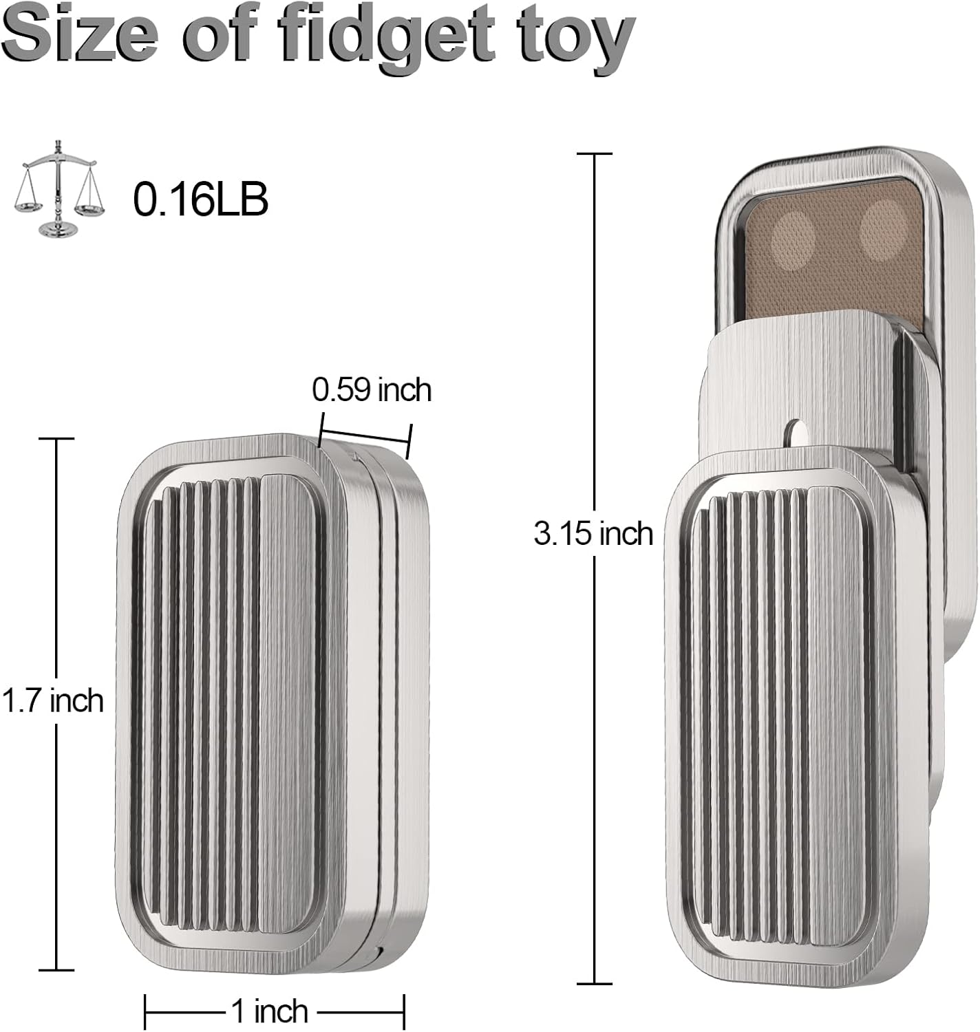 Magnetic Fidget Slider,Office Desk Adult Fidget Toys,Metal Push Card Stress Relief Toy,Magnetic Fidget Toy for Autism ADHD Special Needs