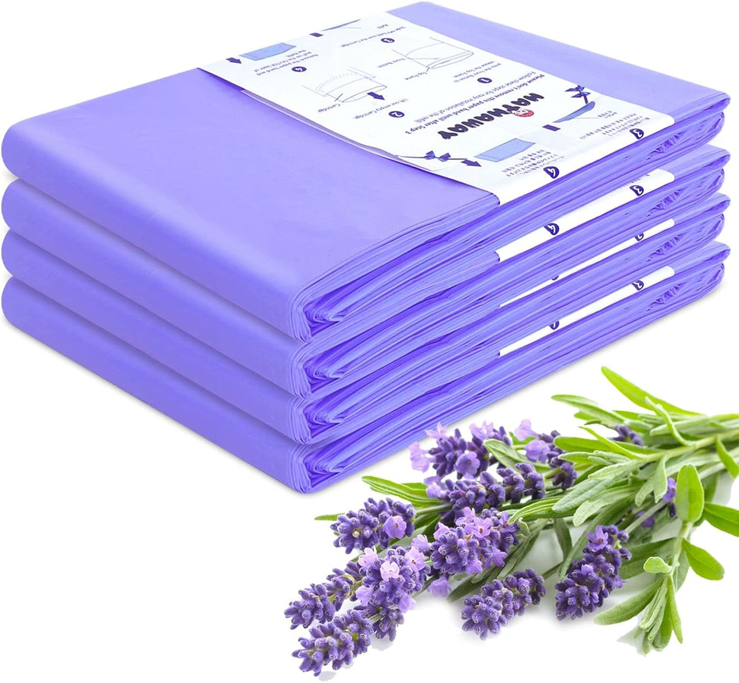 Refills Compatible with Dekor Classic, 30% Extra Length Diaper Pail Refills 4 Pack Diaper Pail Liners Lavender Scent