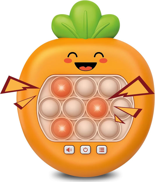 Fast Push Game, Pop Fidgets Toys, Fun Stress & Anxiety Relief Quick Push Pop Game, Autism Sensory Toys, Handheld Game Light Bubble Puzzle Toys for Kids Teens Adults