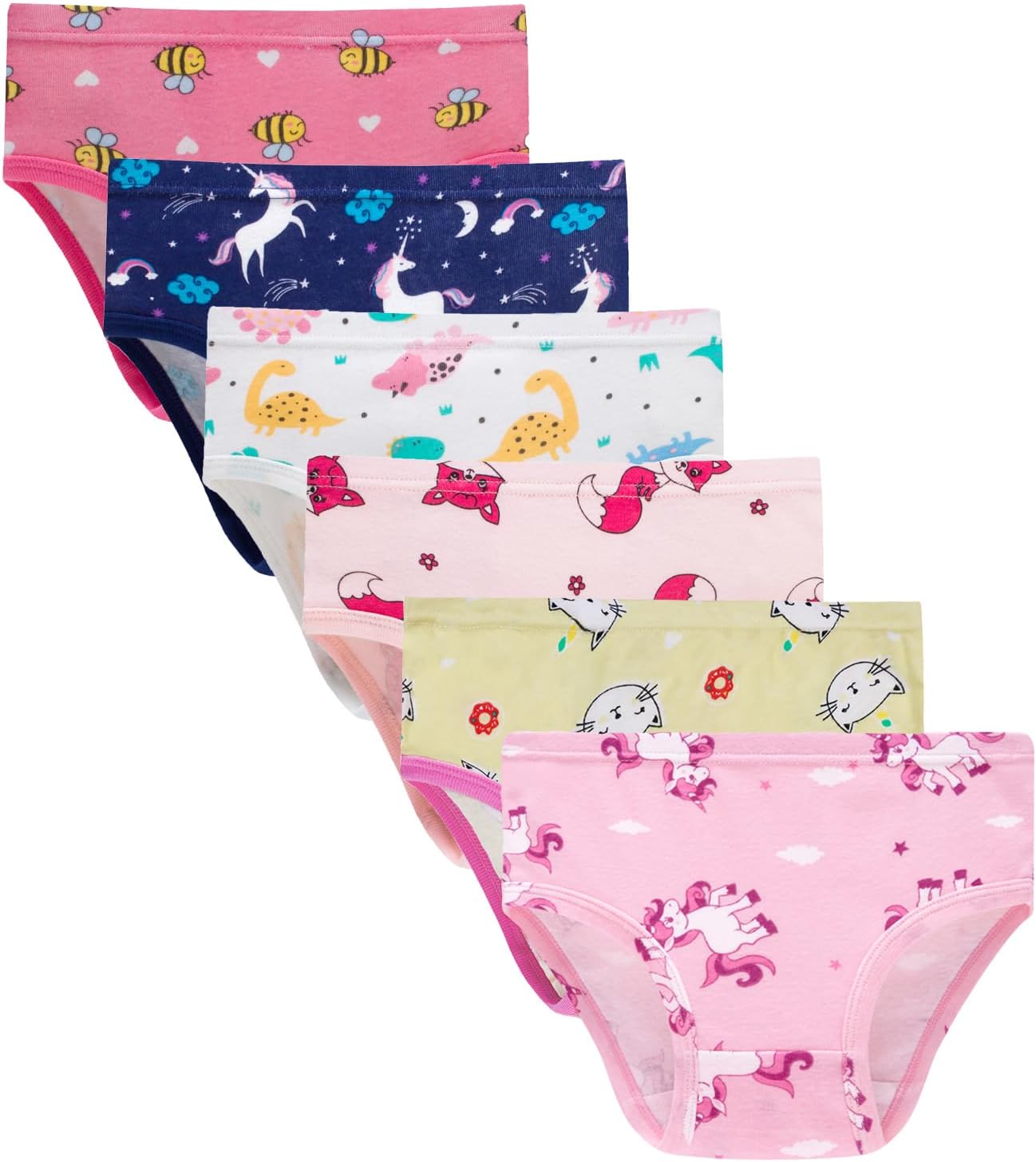 Hahan Girls Soft Panties Toddler Girls Cotton Underwear Kids Briefs
