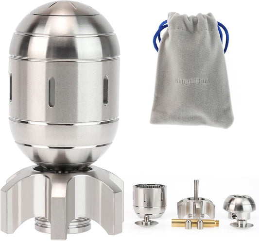 HengLiSam Metal Fidget Toys for Adults, EDC Atomic Bomb Fidget Desk Spinners, Clicker Haptic Adult Toy for Anxiety ADHD, Cool Office Gadgets Gift for Dad Teens, Fidgets Toy for Men and Kill Time