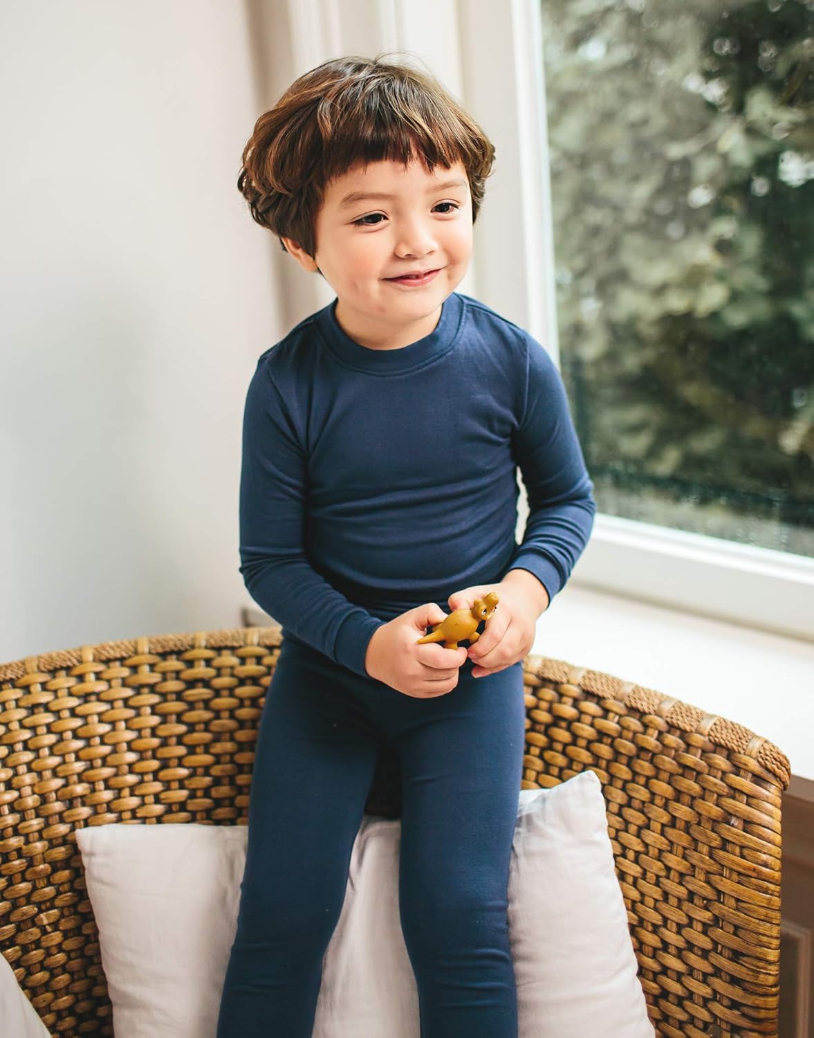 VAENAIT 6M-12Y Toddler Toddler Kids Toddler Girls Boys Soft Comfy Modal Tencel Solid Raglan Sleepwear Pajamas Pjs 2pcs Set