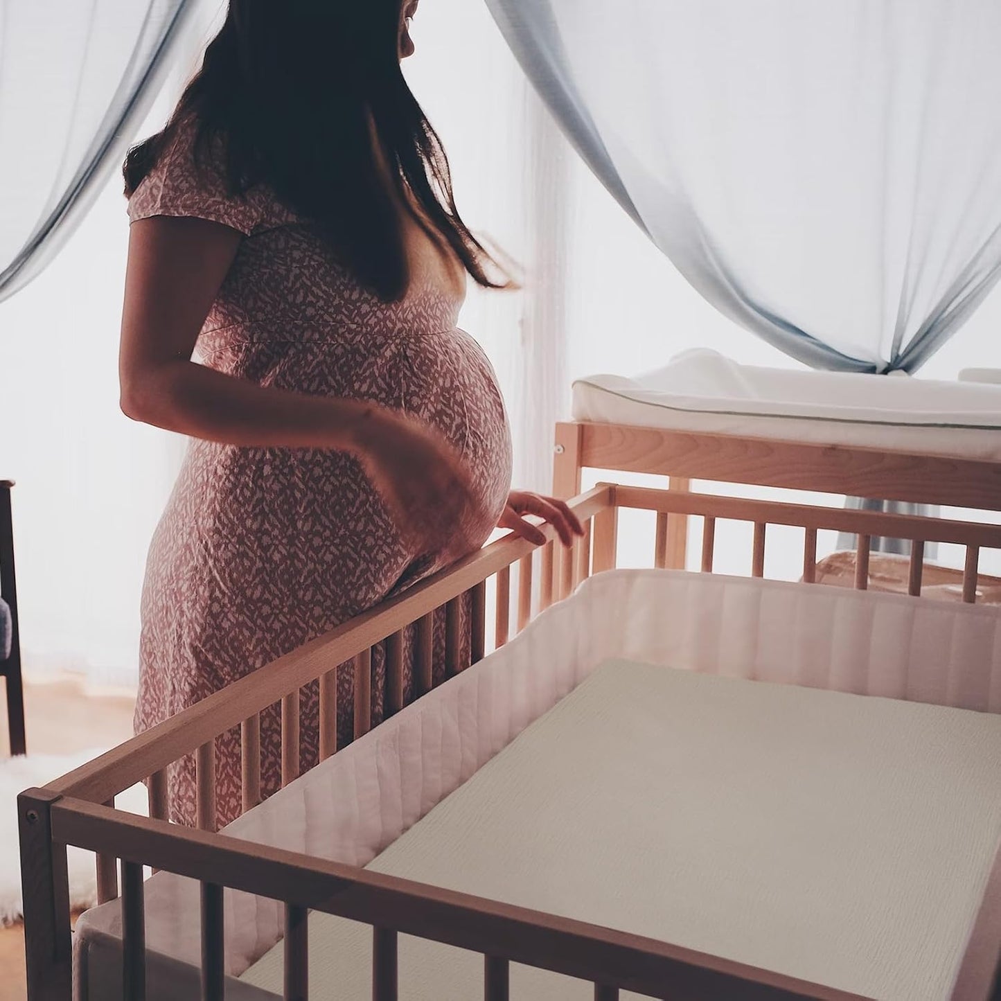 lulumoon Baby Muslin Crib Sheets - Toddler Cotton Fitted Crib Sheets Neutral for Boys and Girls 2Pack