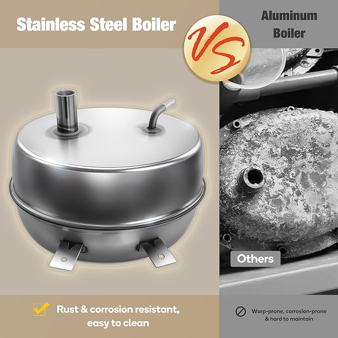 Newbealer Heavy-Duty Steam Cleaner for Home, Stainless Steel Boiler, 12-Piece Accessory Kit, Max 5 Bar Pressure, Multi-Purpose Steamer for Floors, Cars, Furniture, Upholstery, and More