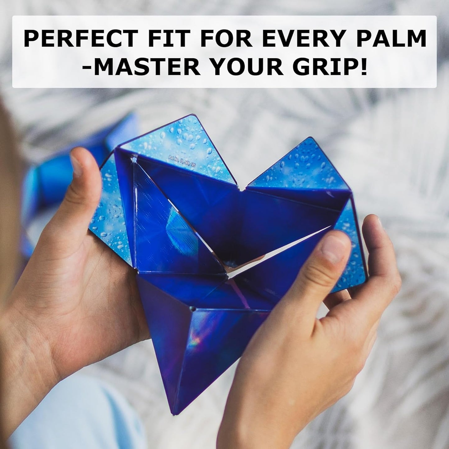 SHASHIBO Shape Shifting Box - Award-Winning, Patented Fidget Cube w/ 36 Rare Earth Magnets - Transforms Into Over 70 Shapes, Download Fun in Motion Toys Mobile App (Holographic - Polar)