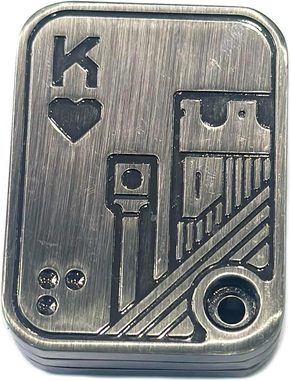 Poker Magnetic Metal Fidget Toys - ADHD Stress Relief Toy Metal Push Card Fidget Slider, Men EDC Toy Fidget Autism Sensory Toy, ADHD Office Desk Toys Gifts Boyfriend Father