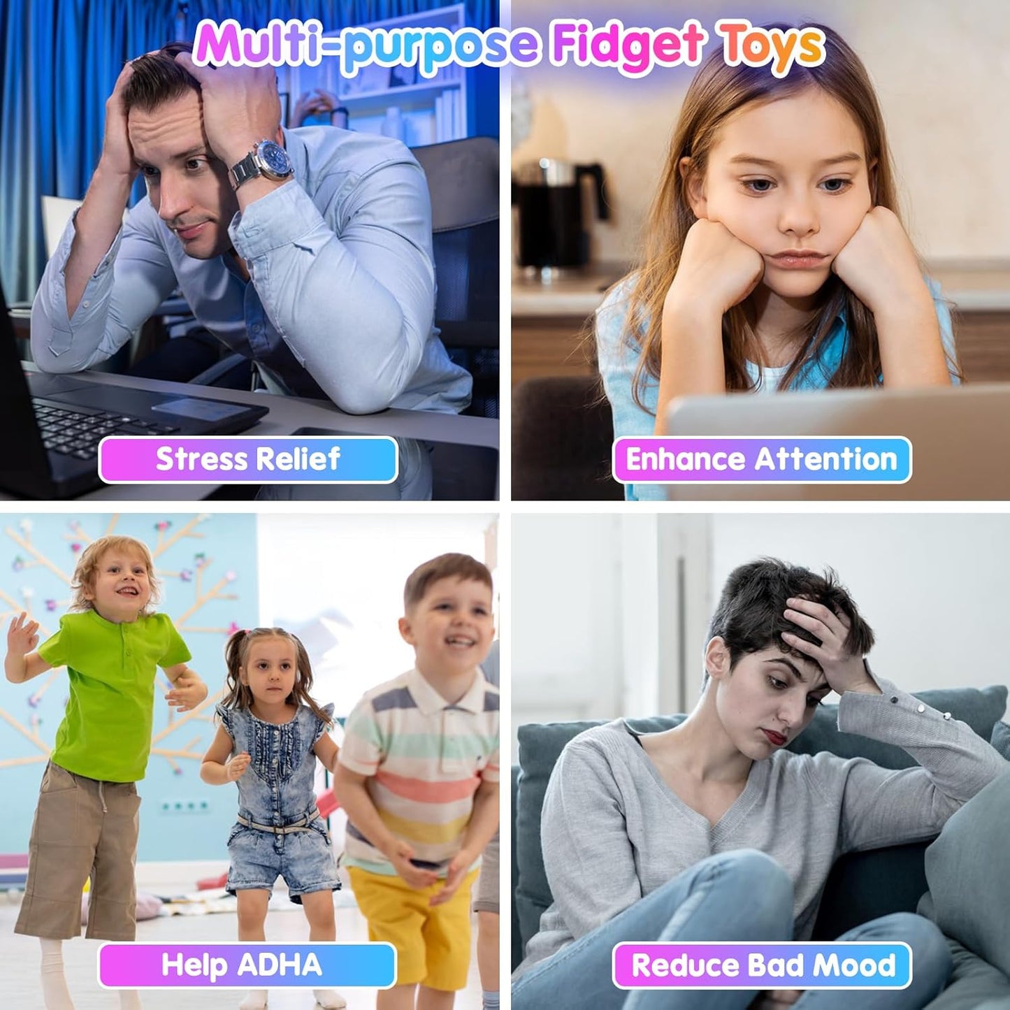 Gigilli Fidget Spinners 12 Pack, Party Favors LED Light Up Bulk Fidget Spinners, Kids Fidget Toy Goodie Bag Stuffers, Glow in The Dark Party Supplies Birthday Classroom Prizes Return Gifts