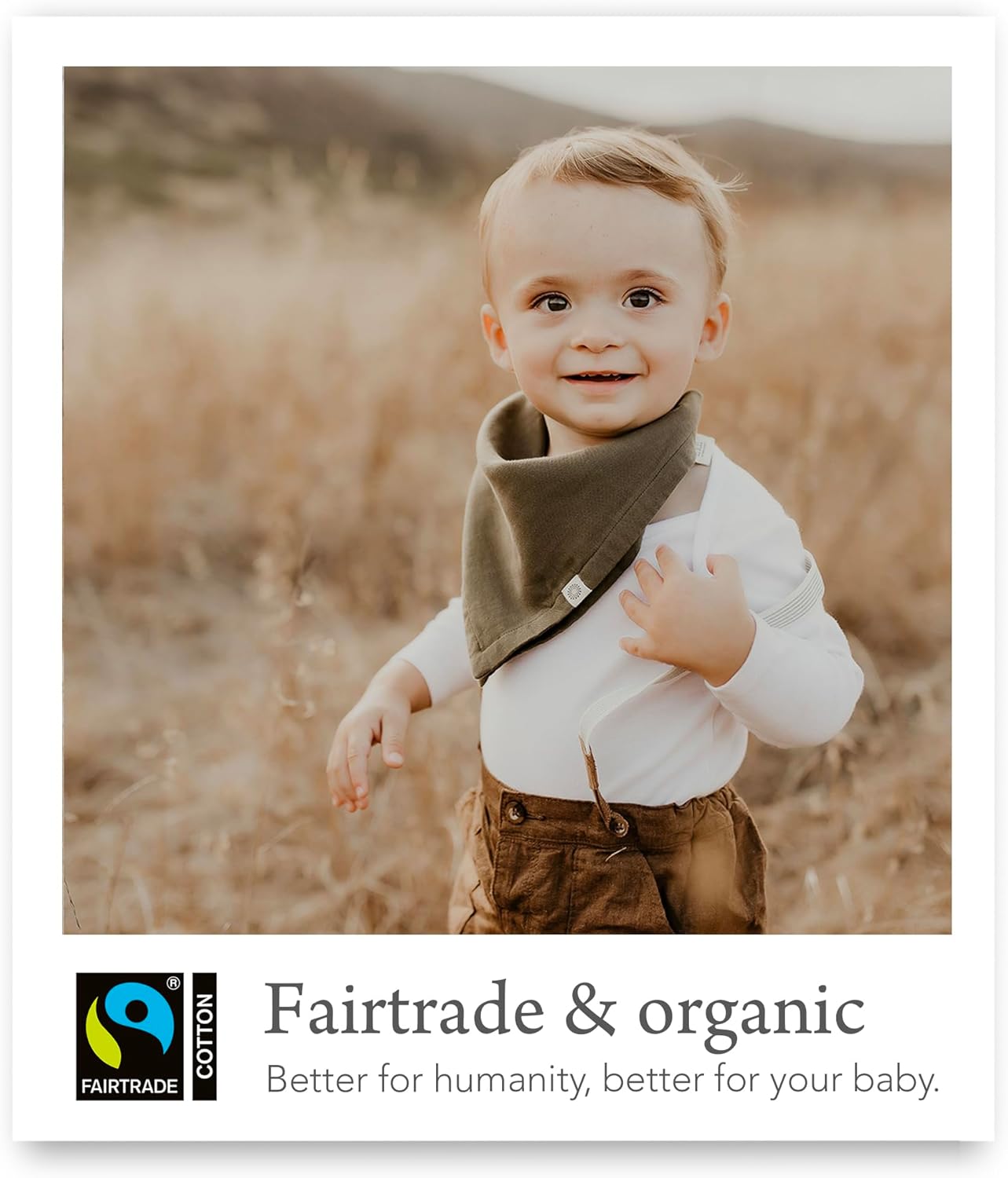 Kishu Baby Indi Organic Baby Bandana Bibs – Fairtrade 4-Way Reversible Drool Bibs for Boys & Girls – Unisex (Set of 5)