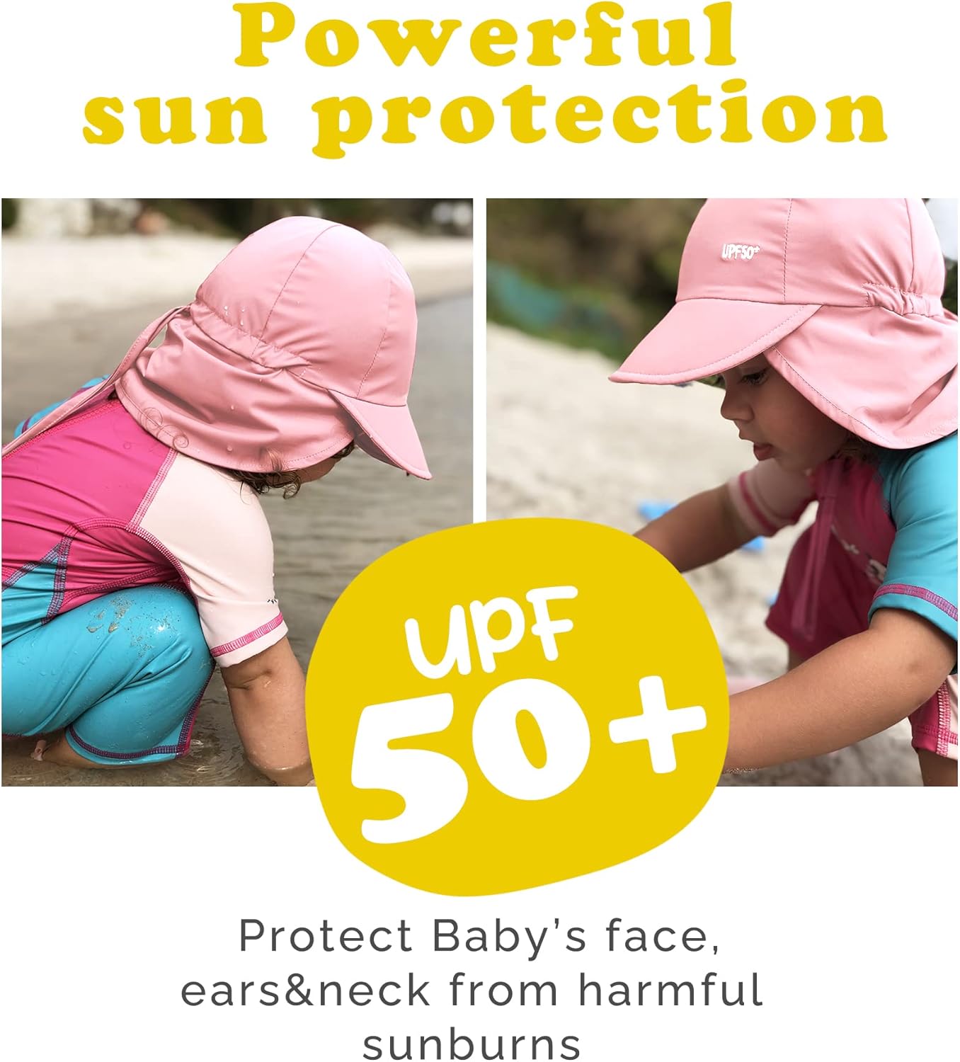 FURTALK Baby Sun Hat Girls and Boys Summer Beach Swim Hat Essentials UPF 50+