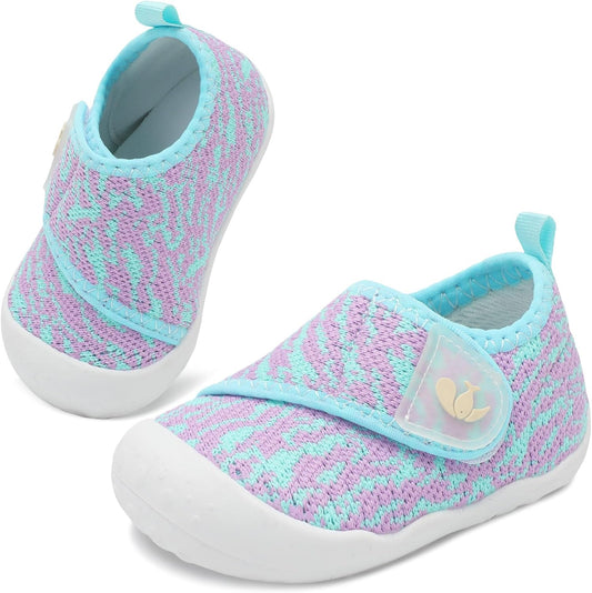 FEETCITY Baby First Walking Shoes Wide Baby Shoes Infant Sneakers Newborn Crib Shoe Barefoot Lightweight Slip On Shoe