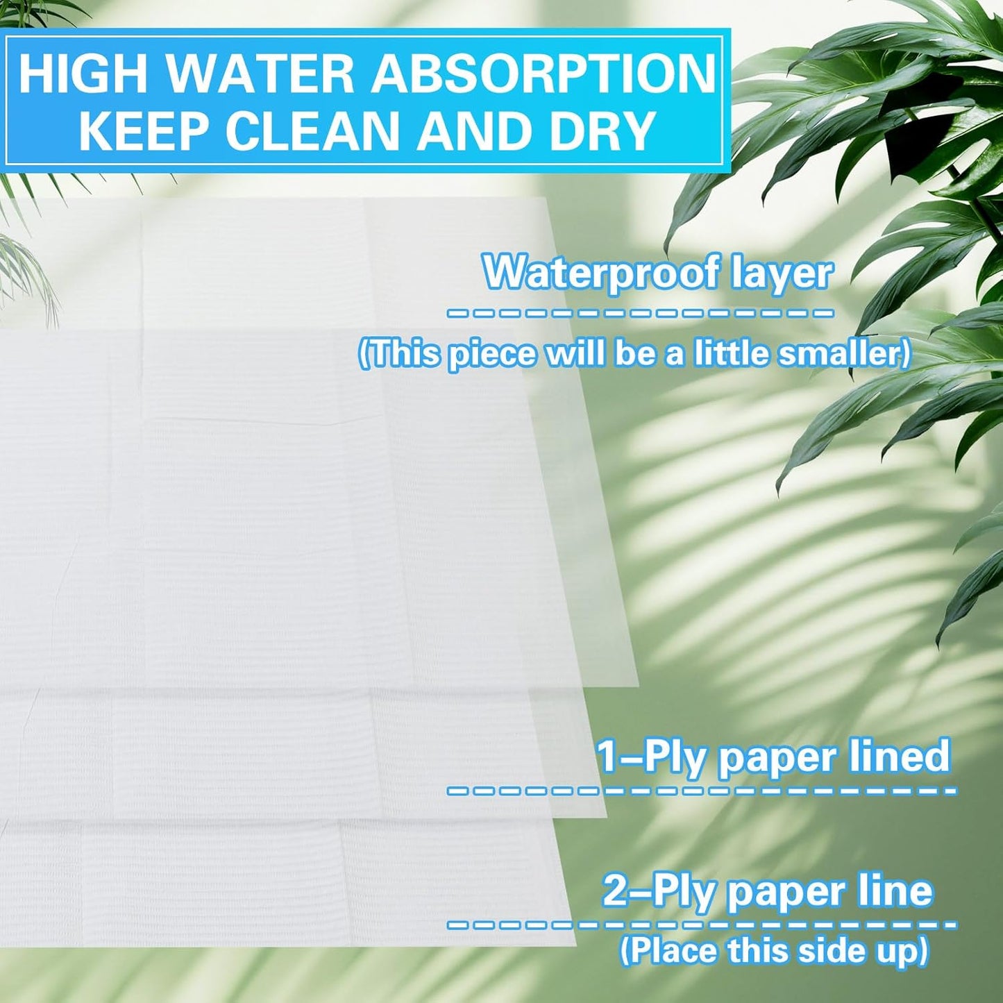 100pcs Disposable Changing Liner 2-ply Baby Changing Station Pad Disposable Changing Pads Diaper Changing Mat Portable Sanitary Liner Refills for Commercial Restrooms (White)