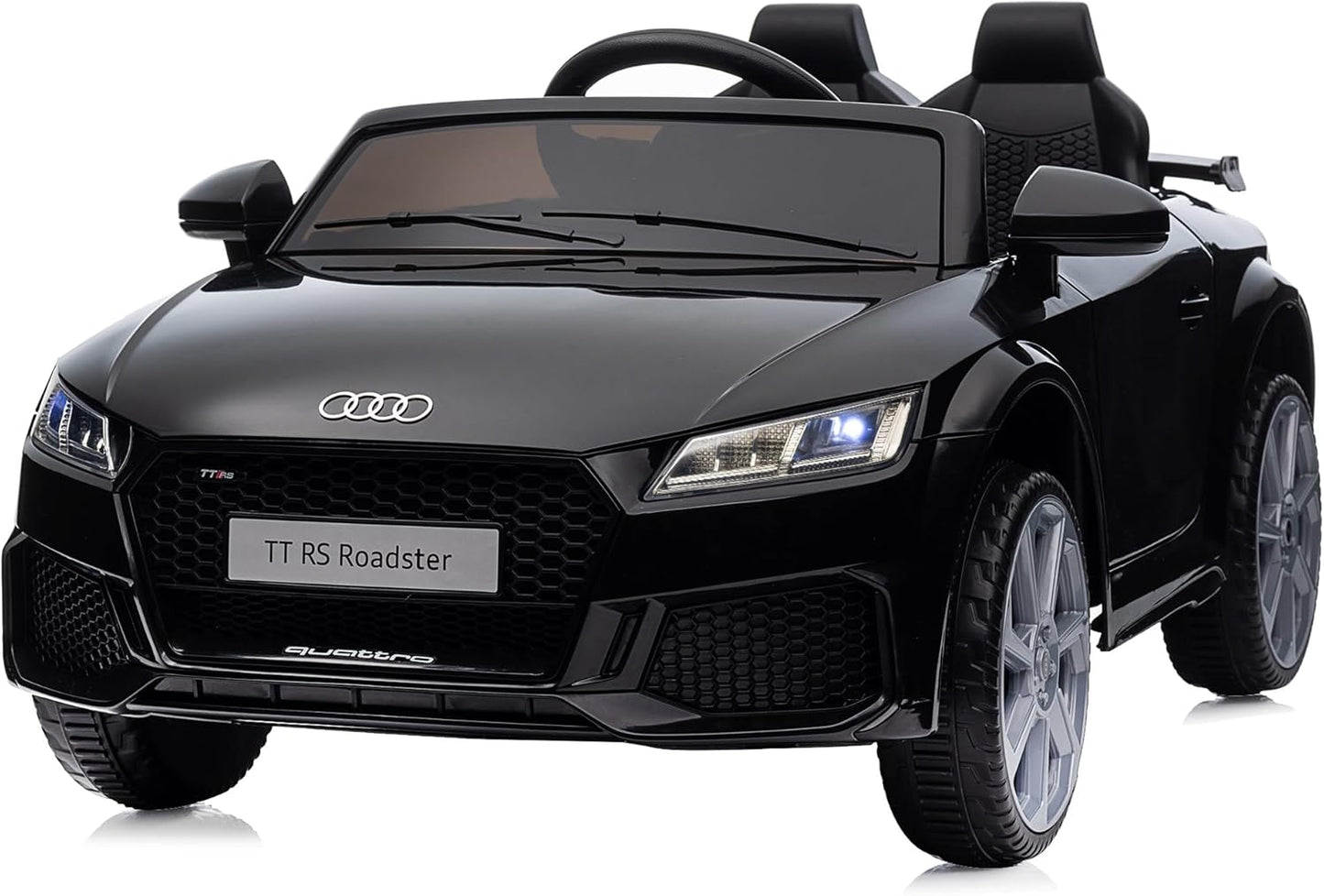 Licensed Audi Electric Kids Car, 12V Kids Ride-on Toy Car for Toddlers w/Remote - Black