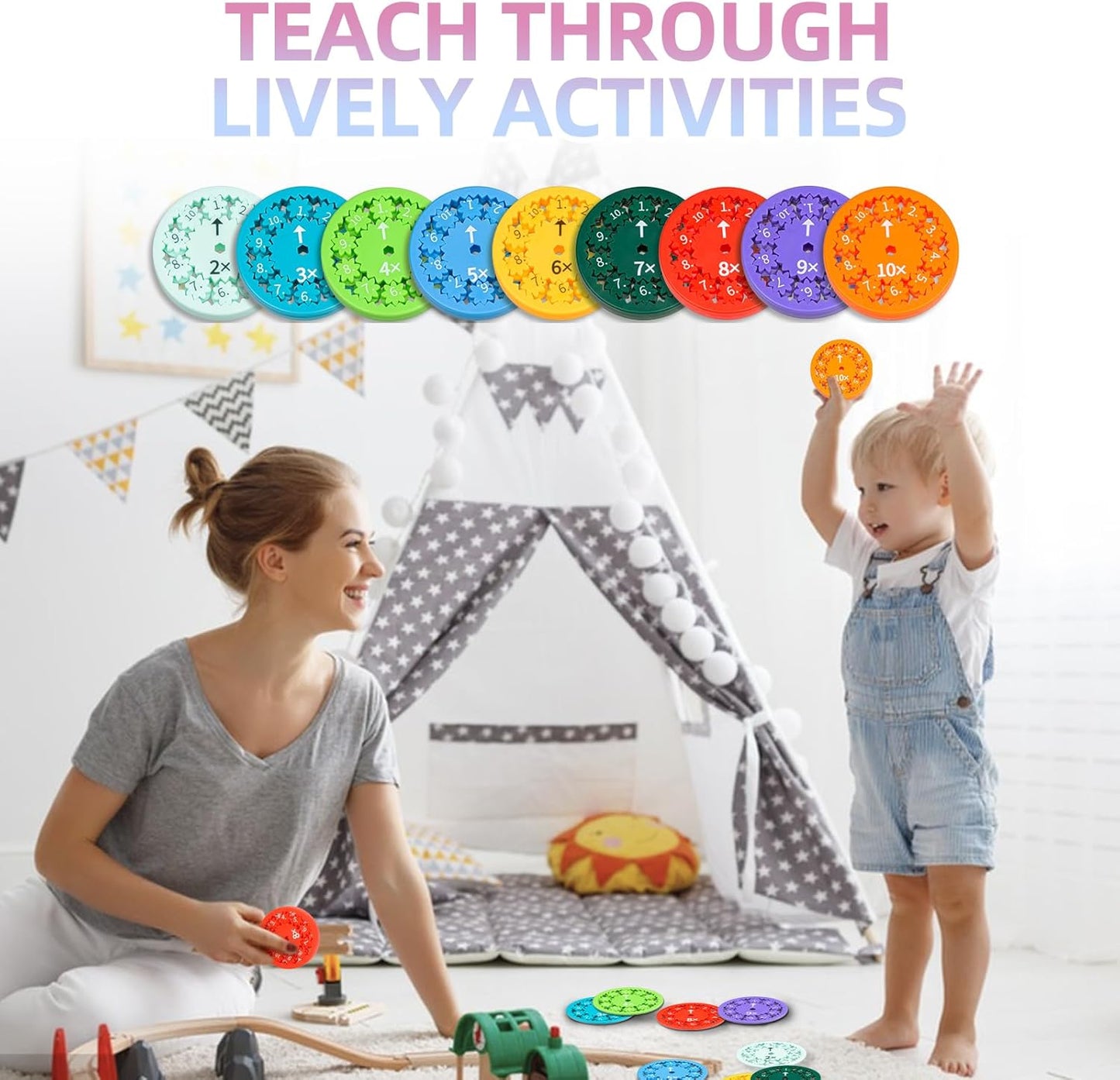 Math Fidget Spinner Math Facts Fidget Spinner Math Multiplication Fidget Spinner Educational Math Fact Fidget Spinners Fidget Spinner Toy for Kids Stimmers and Fidgeters (Multiply Or Divide 9pcs)