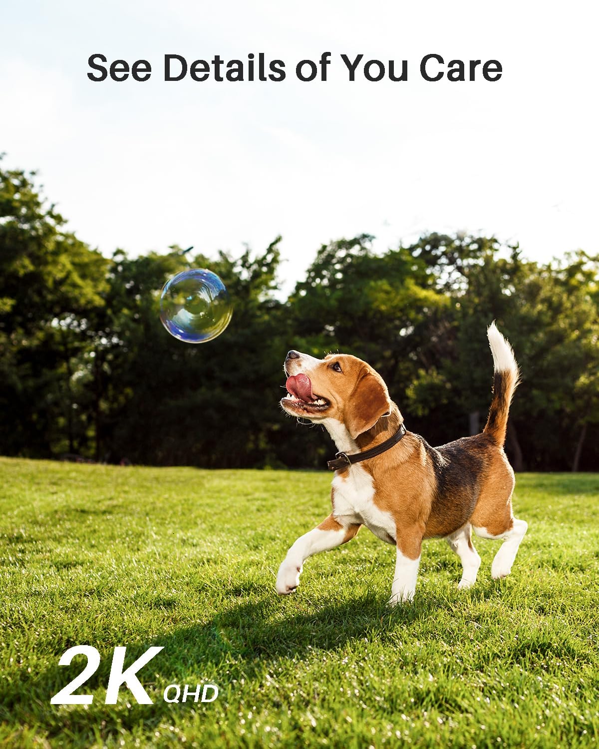 WUUK Add-on Outdoor Camera, Requires Base Station, Home Security Cameras Wireless Outdoor, 2K HD, No Monthly Fee, Compatible with Alexa & Google, Color Night Vision