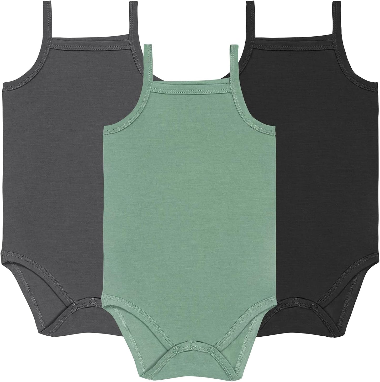 GUISBY Rayon Made from Bamboo Undershirt boy Girl Bodysuit for baby 3-Packs