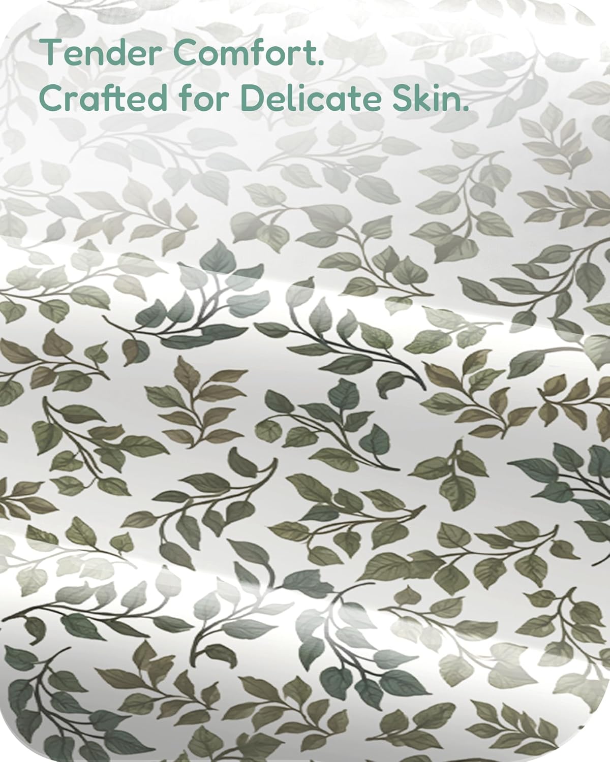 Baby Crib Sheets for Standard Crib Mattress - Green+Leaf, Ultra Soft and Durable, Cozy and Breathable, Fits 28''x52''x9'' Extra Deep Pocket