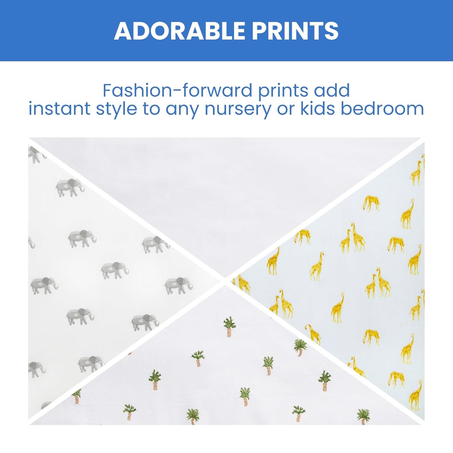 Delta Children 100% Cotton Flannel Baby Receiving Blankets for Girls and Boys – 30x30 Inches (Pack of 4), Safari Friends