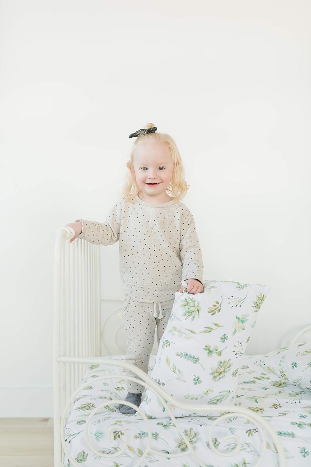 100% Cotton Toddler Pillowcase by ADDISON BELLE - Fits Both 13"x18" and 14"x19" Pillows - Soft, Durable & Breathable (Succulents)