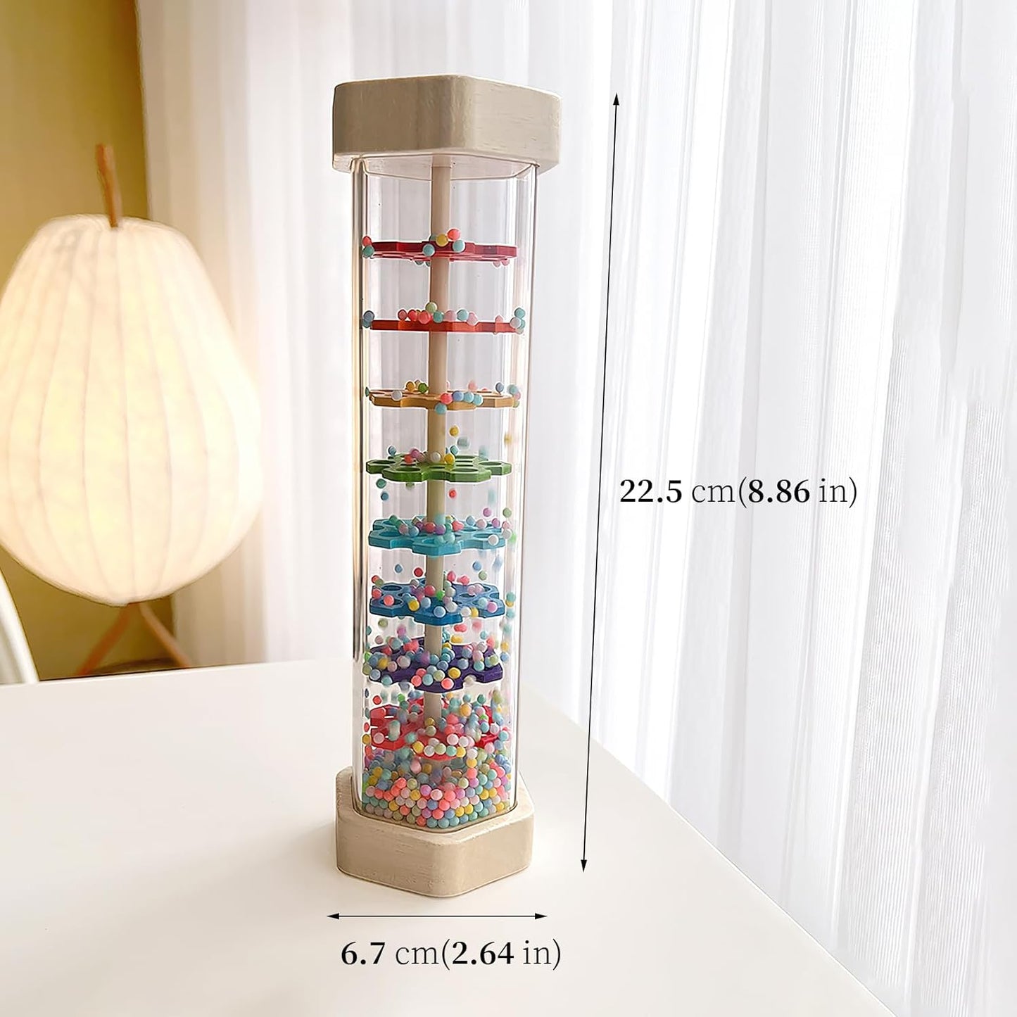 WODI Wooden Rain Stick Baby Toys 0-6-12 Months, Montessori Toys for Babies 6-12 Months, Developmental Toys Baby Rattles Infant Musical Instrument Baby Musical Toys for 1 Year Old Toddler Kids Gifts