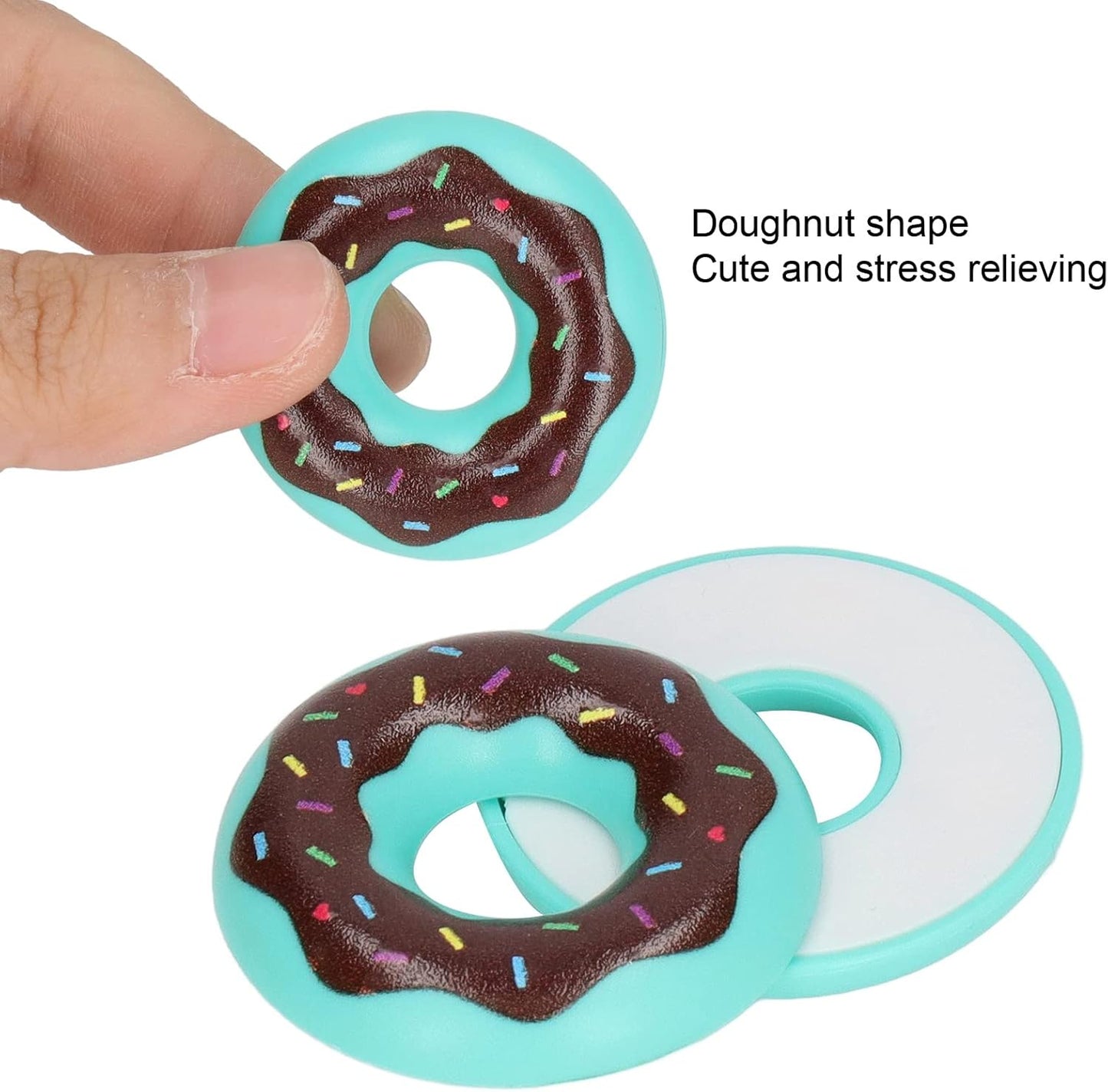 VBESTLIFE Magnetic Fidget Toy, Doughnut Finger Fidget Slider Toy Anxiety Pressure Relieving Fidget Slider Toy Fidget for Adults Kids Fidget Toys (Mint Green)