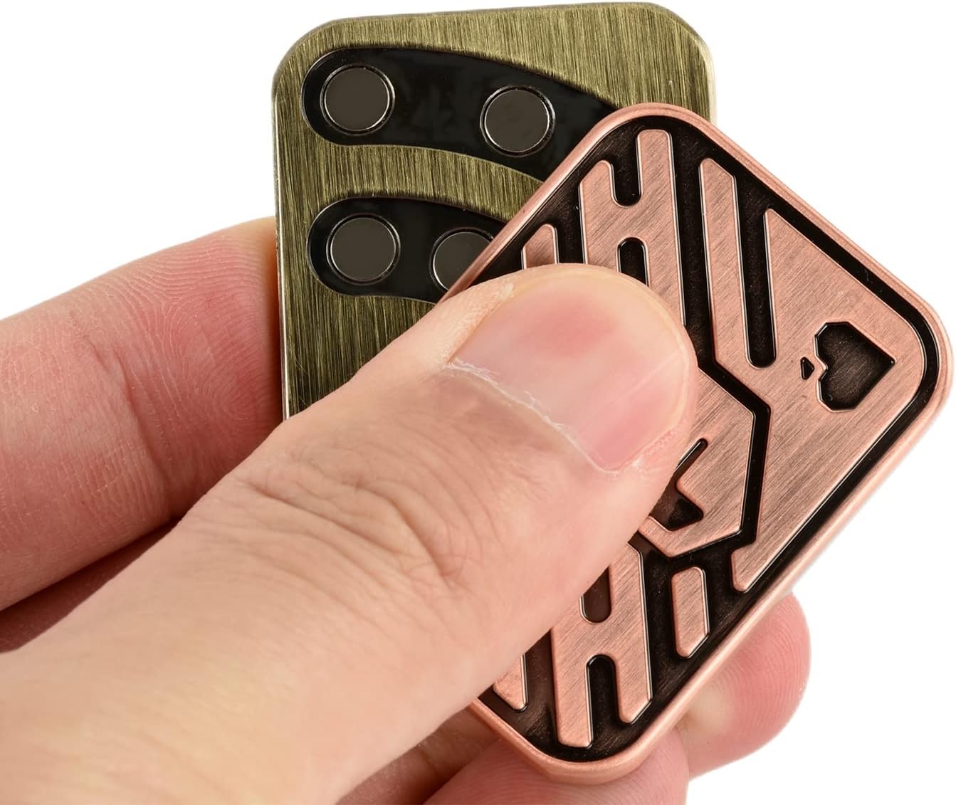 EDC Metal Fidget Slider Toys- Stress Relief EDC Fidget Slider Casual Metal Adult's Hand Toys Office Desk Toys Gifts Stress Toys for Adults(Poker-K)