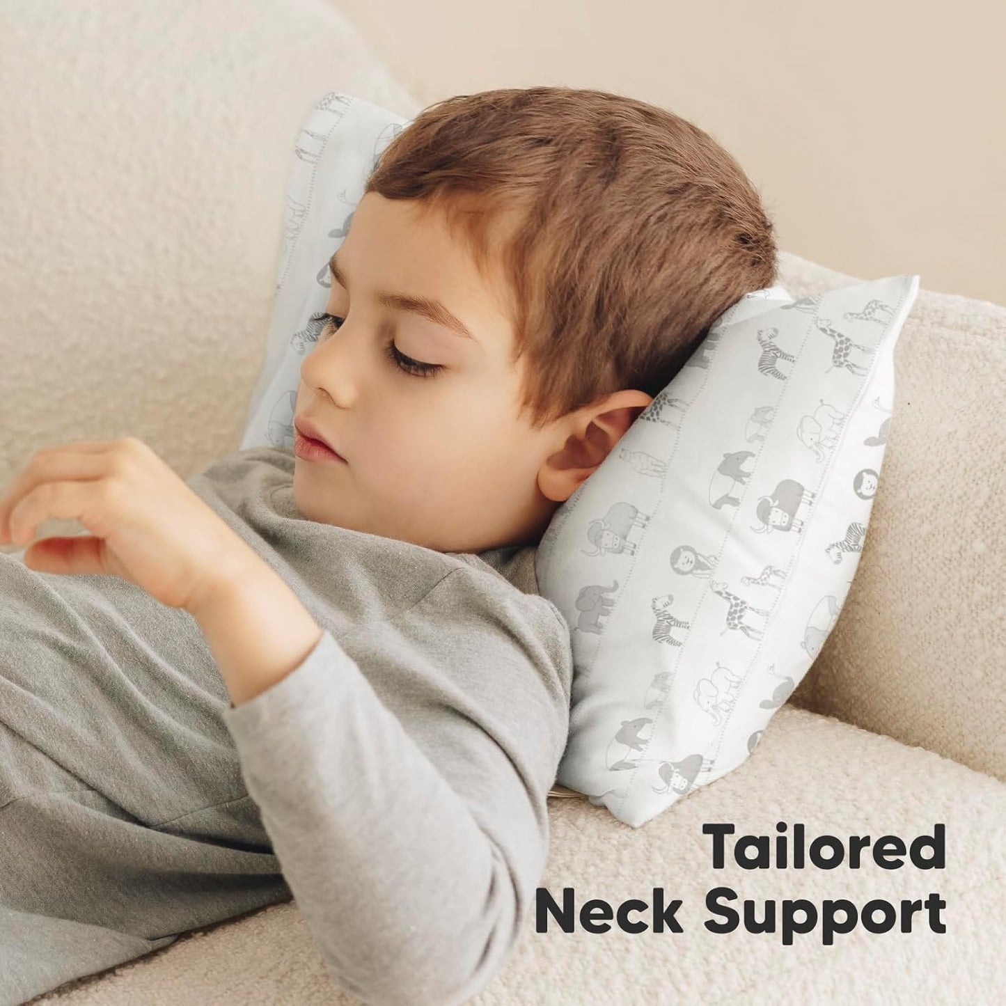 Toddler Pillow with Pillowcase - 10x18 My Little Dreamy Kids Travel Bed Pillows for Sleeping, Organic Cotton Small Pillowcase, Soft & Breathable, Machine Washable, Toddlers 2-5 Years Old (Savannah)