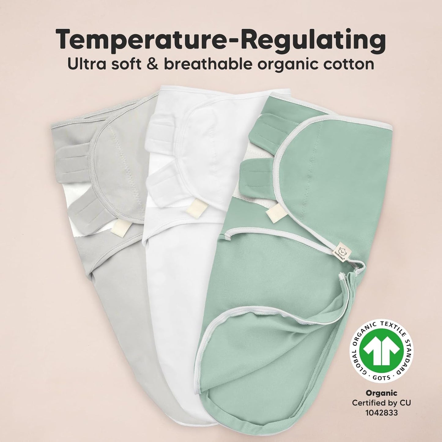 Baby Swaddle Sleep Sacks with Zipper - 3-Pack Swaddles for Newborns 0-3 Months, Infant, Baby Girls, Boys, Soft & Durable Newborn Sleep Sack, Easy Diaper Change Swaddling Blanket (Sage)