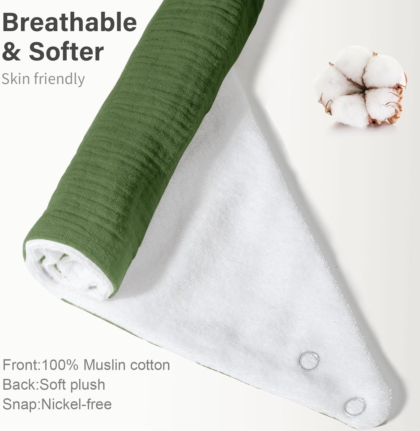 Muslin Baby Bibs,Soft Triangular Baby Bandana Drool Bibs for Baby Boy Girl,Solid Colors Bib for Drooling Teething