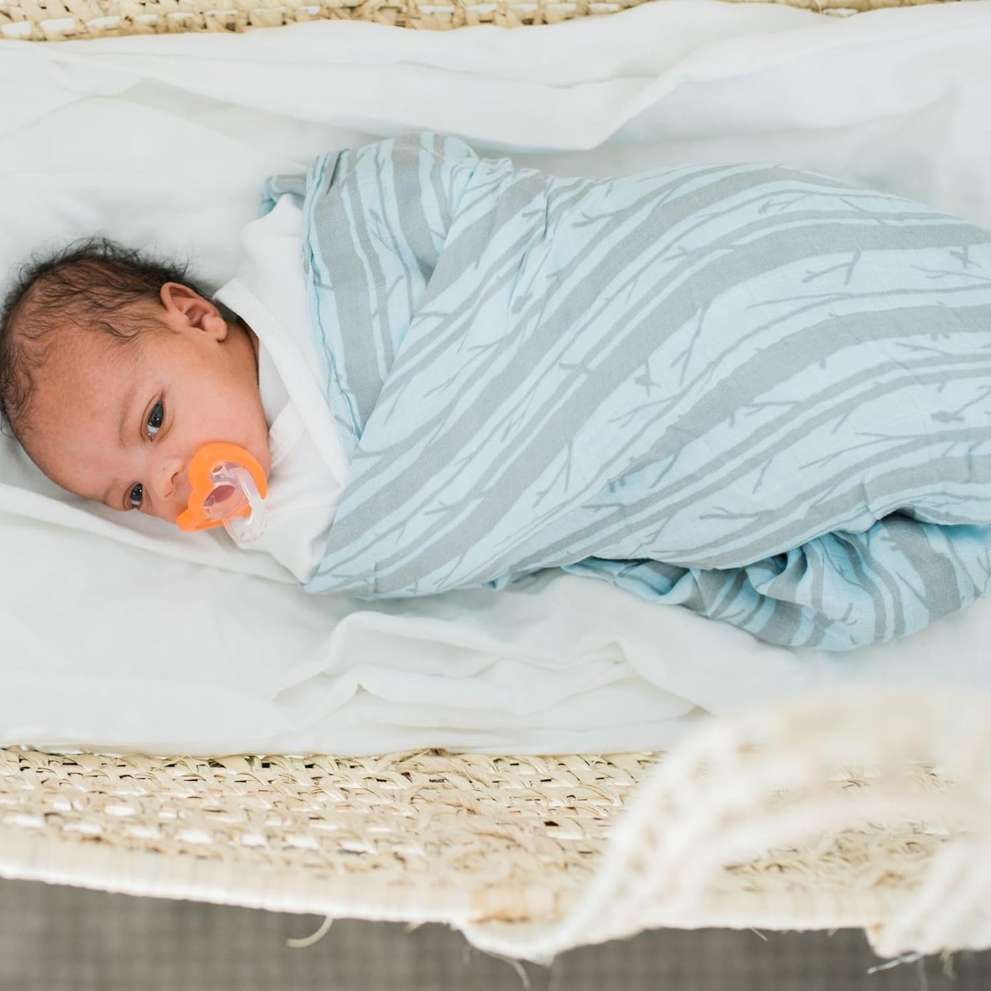 GRACED SOFT LUXURIES Extra Soft Muslin Swaddle Baby Blankets 70% Rayon from 30% Cotton 2 Pack (Woodland Forest)