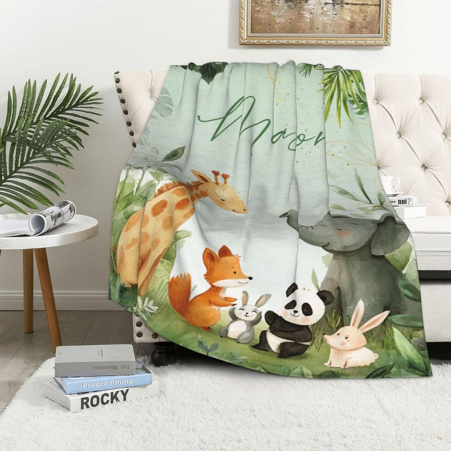 Custom Baby Blanket for Boys Personalized Baby Blanket with Name Soft Cozy Flannel Bed Throw Blanket for Kids Newborn Toddler Customized Baby Boy Gifts for Christmas Baby Shower Birthday Easter