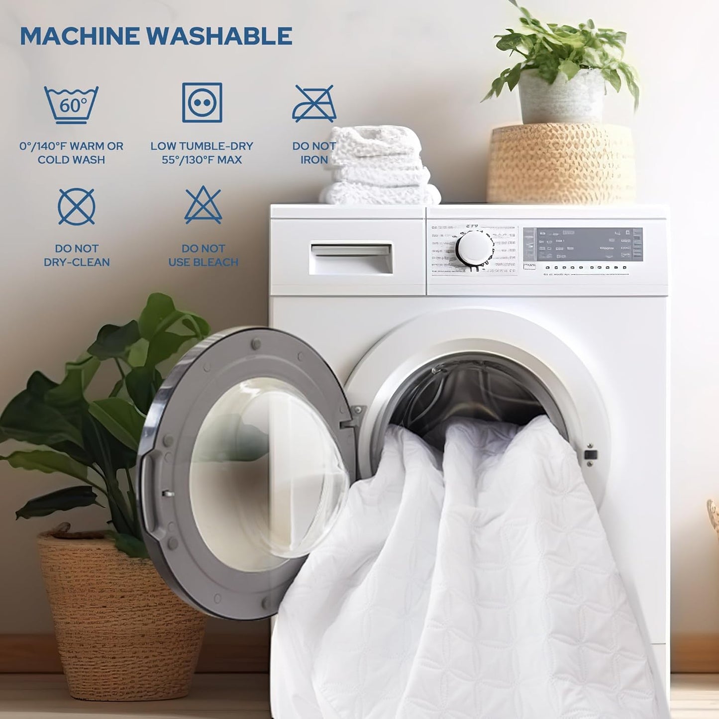 BEDLORE Waterproof Mattress Protector, California King Size Noiseless Mattress Pad with Deep Pocket Fitted Up to 6-18 inches, Soft Noiseless Bed Mattress Cover Washable for Home, Bedroom, Hotel