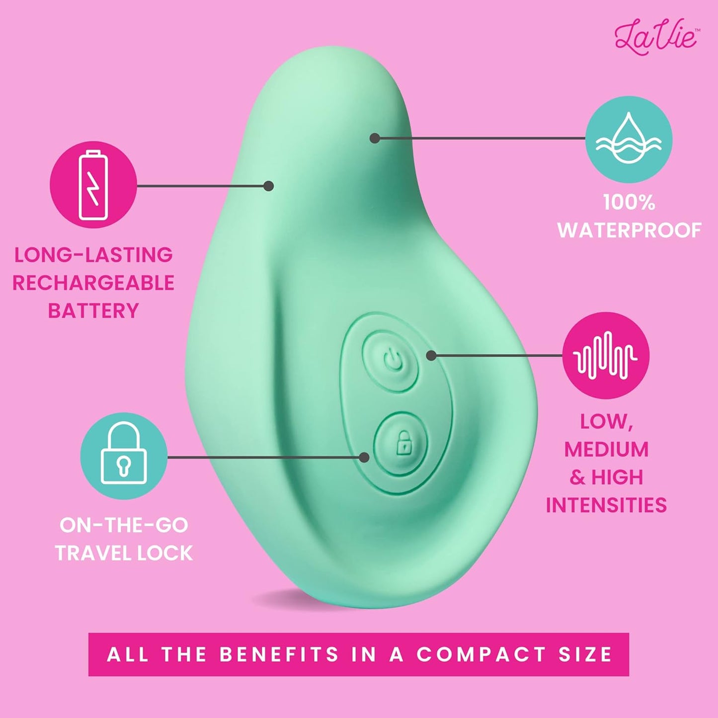 LaVie On The Go Lactation Massager for Breastfeeding, Nursing, Pumping, Support for Clogged Ducts, Mastitis, Engorgement During Travel