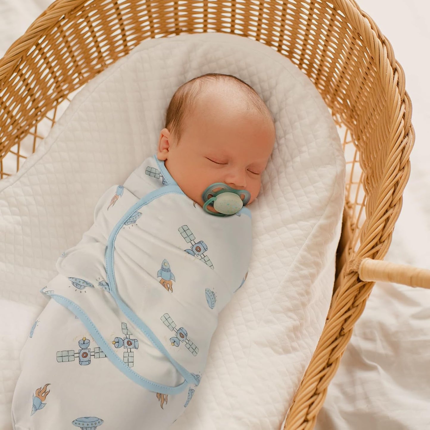 GLLQUEN BABY Swaddles for Babies Boys and Girls - Newborn Swaddle Sack 3 Pack, Baby Swaddle 0-3 Months, Soft Sleep Sack, Blanket Wrap, Space & World, Baby Essentials