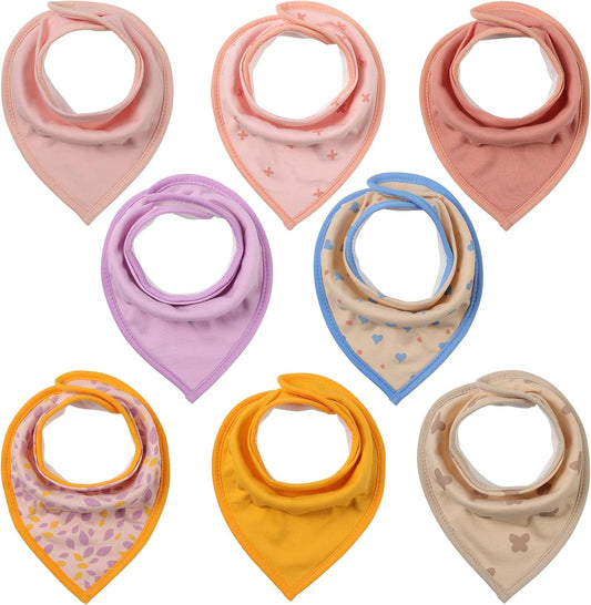 Bandana Drool Bibs Drool Bibs 100% Cotton for Unisex Boys Girls Multiple Colors Baby Bib Set for Teething