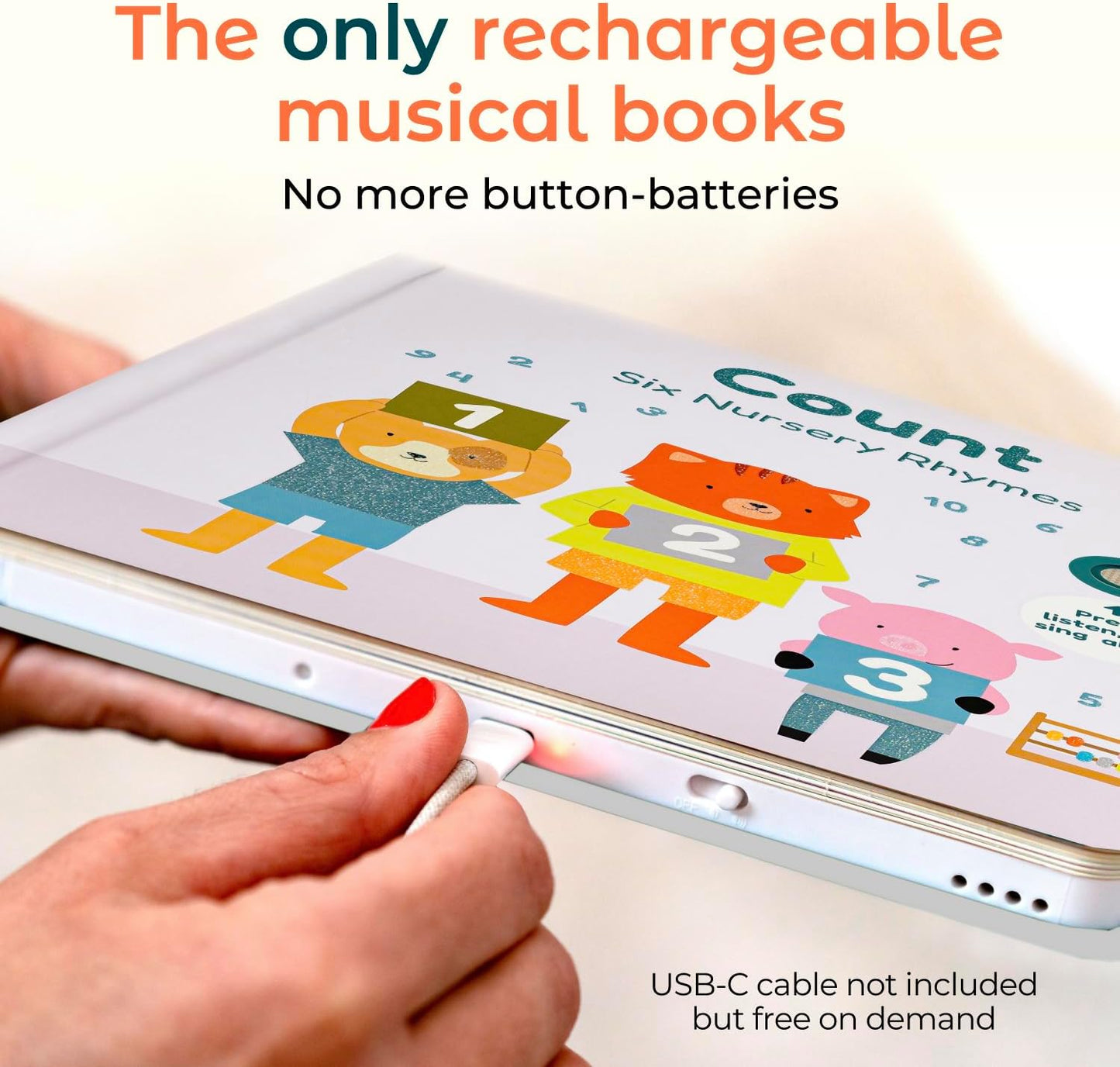 Cali's Books Number Book for Toddlers 1-3 - Learn to Count 1 2 3 Musical Books for Kids, Interactive Talking Baby Sound Book, Educational Song Learning Toys, Singing and Counting Music Toy for Babies