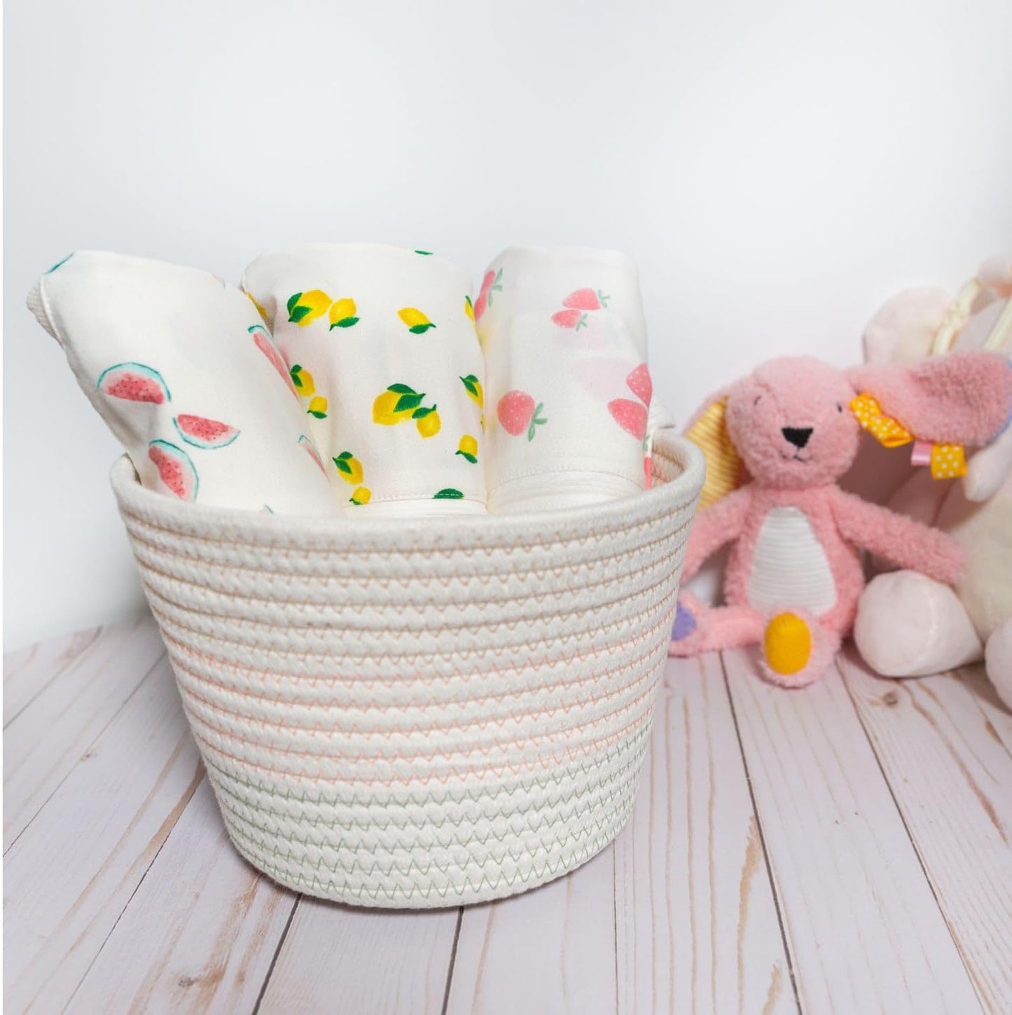 Happiest Baby SNOO Sleep Sack - 100% Organic Cotton Baby Swaddle Blanket - Doctor Designed Promotes Healthy Hip Development (Ivory Watermelons, Small)