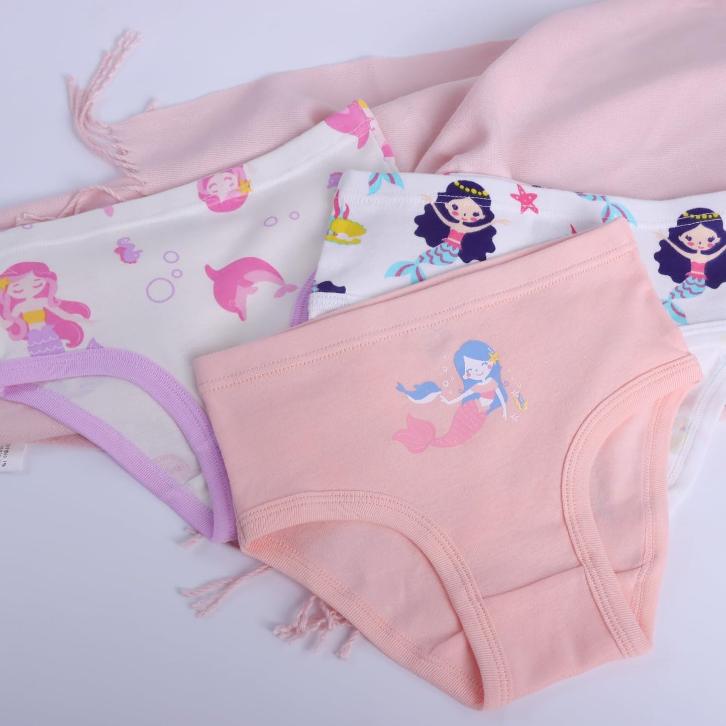 Finihen Girls Cotton Underwear Toddler Girls Panties Kids Briefs Multipacks.