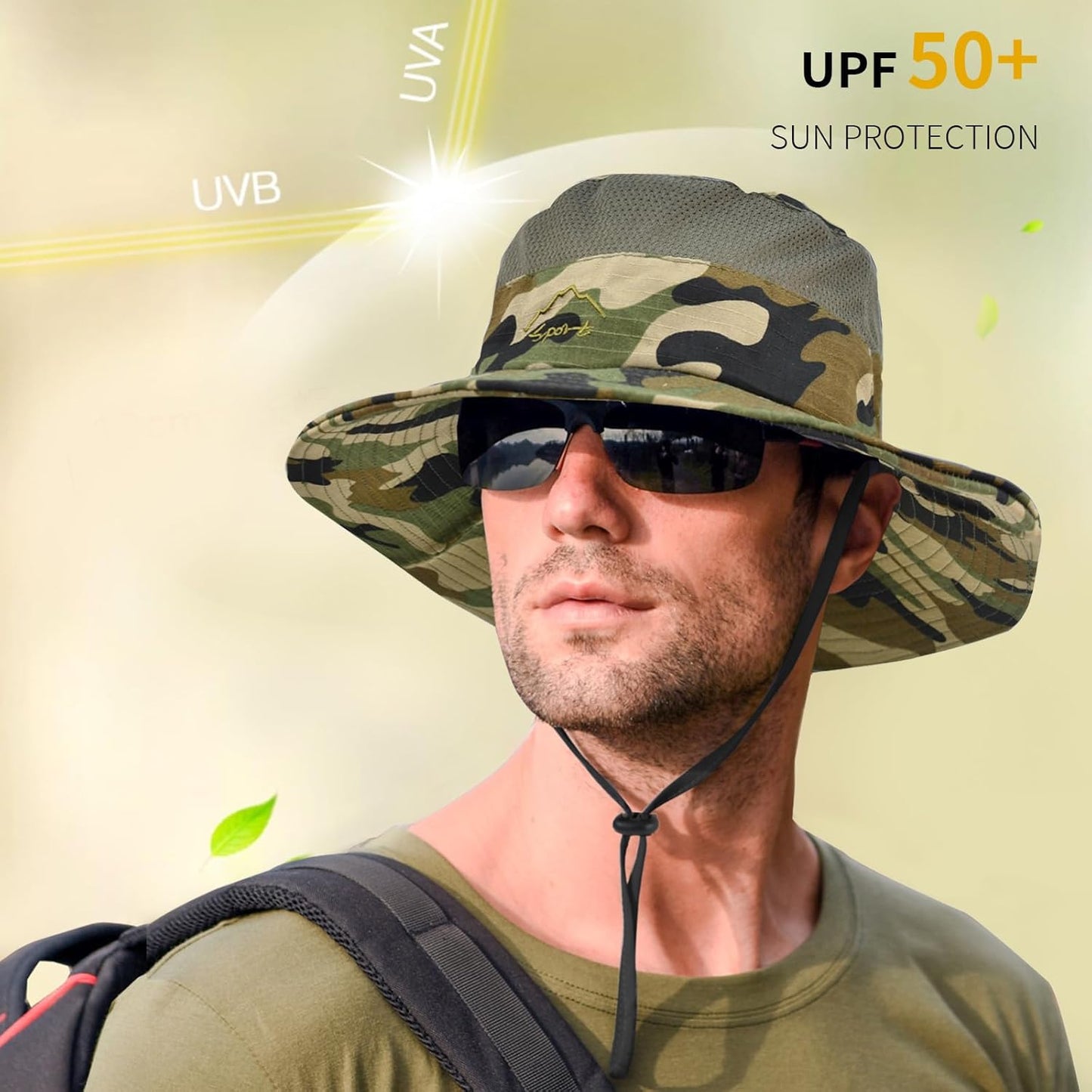 Sun Hats for Men Women Fishing Hat UPF 50+ Breathable Wide Brim Summer UV Protection Hat