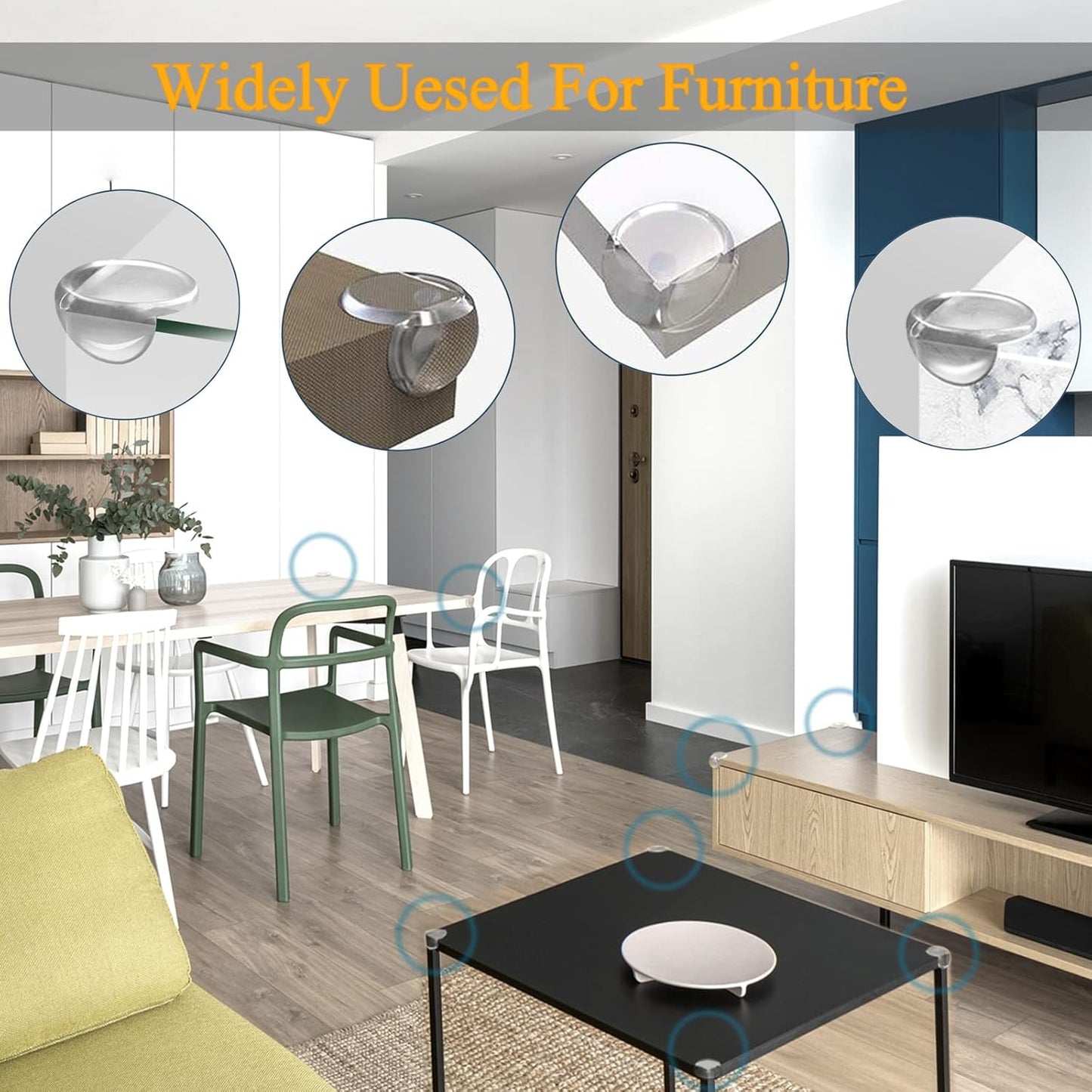 32 Pack Corner Guards Clear Corner Protectors Baby Proof Corner Guards Stop Child Head Injuries Tables, Furniture & Sharp Corners Baby Proofing