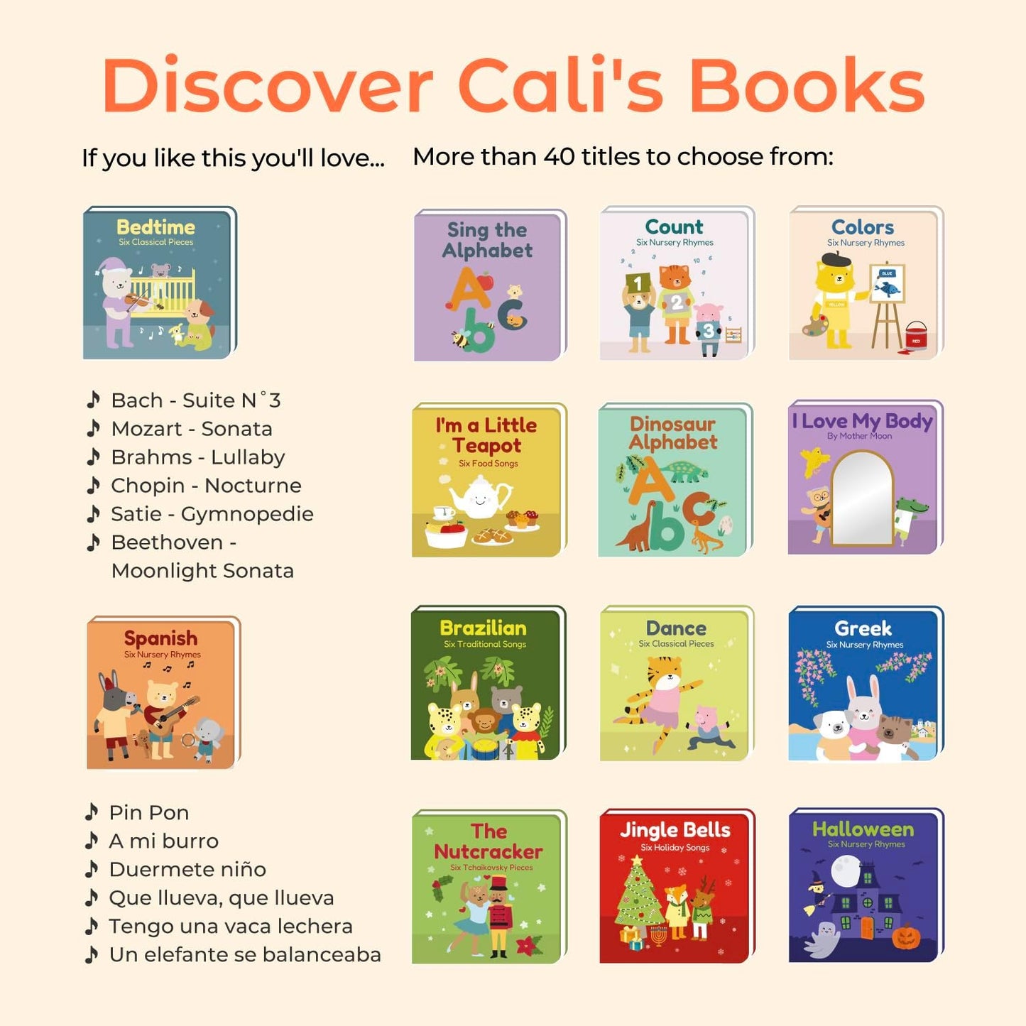 Cali's Books Chinese Nursery Rhymes Book - Sound Books for Toddlers 1-3. Chinese Baby Book - Music Toys for Bilingual Children with Lyrics & Translation