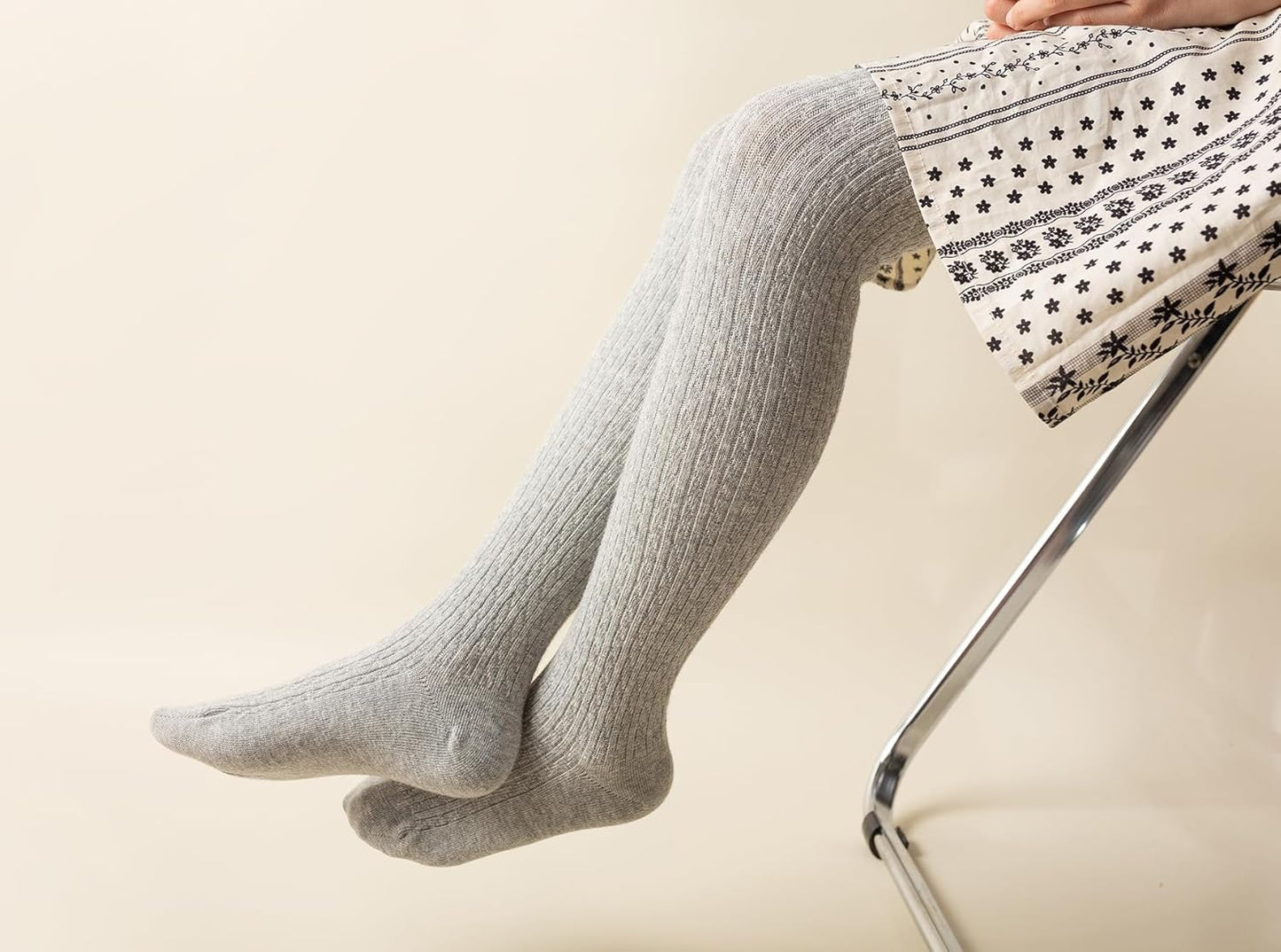 CHUNG Toddler Little Girls Cotton Tights Footed Thick Winter Cable Knit Legging Pantyhose Stocking